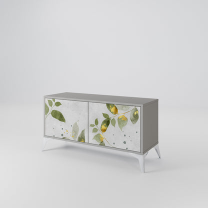 ELEGANT BOTANICS Mobile TV Compatto a 2 Ante
