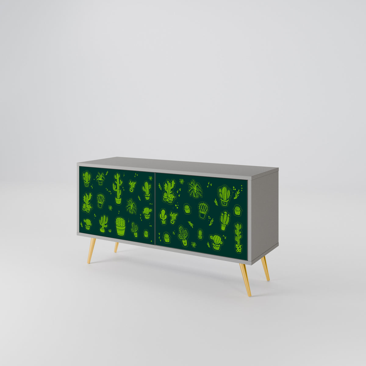 DESERT GREEN Kompaktní dvoudveřový TV stolek