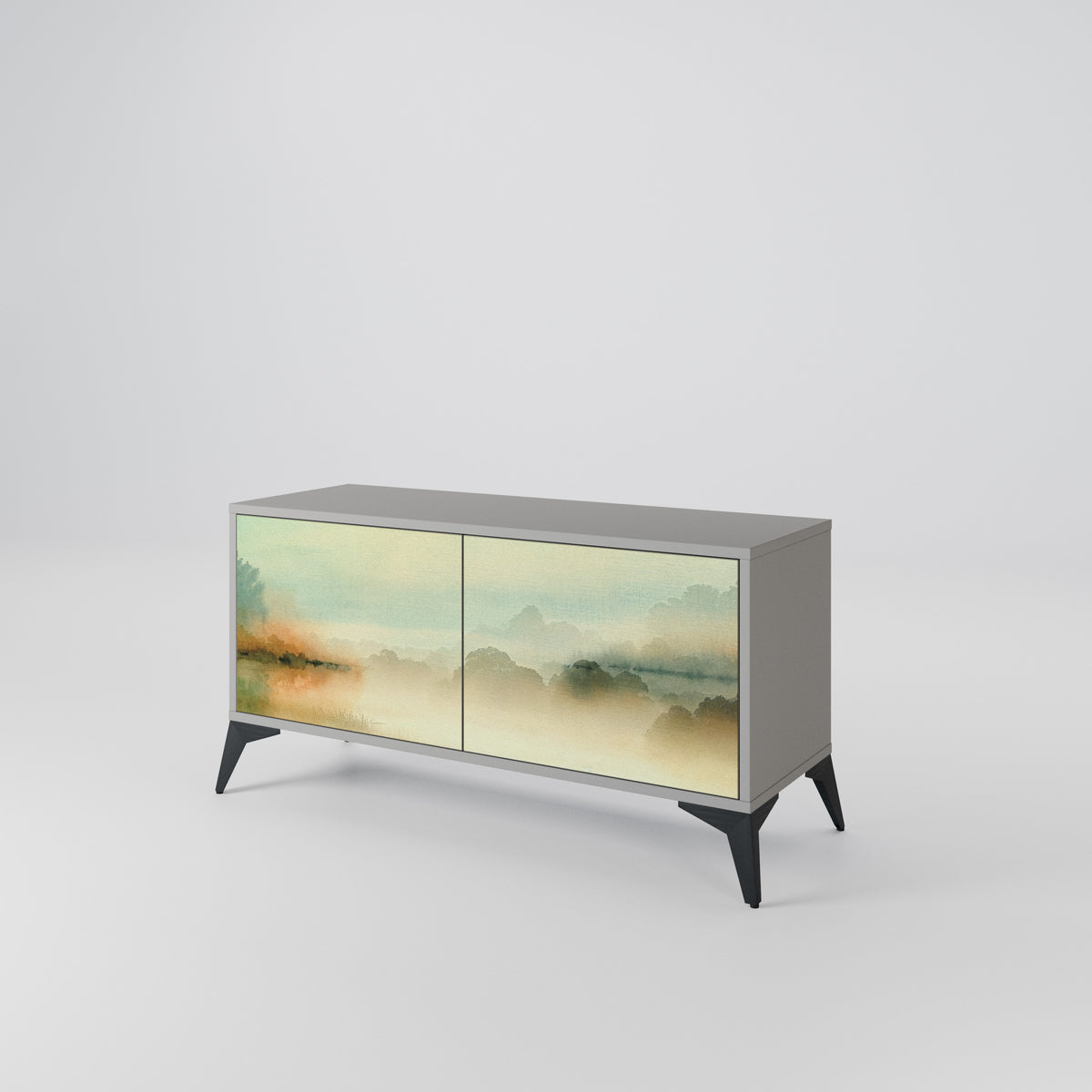 MORNING BY THE LAKE Mueble de TV Compacto de 2 puertas