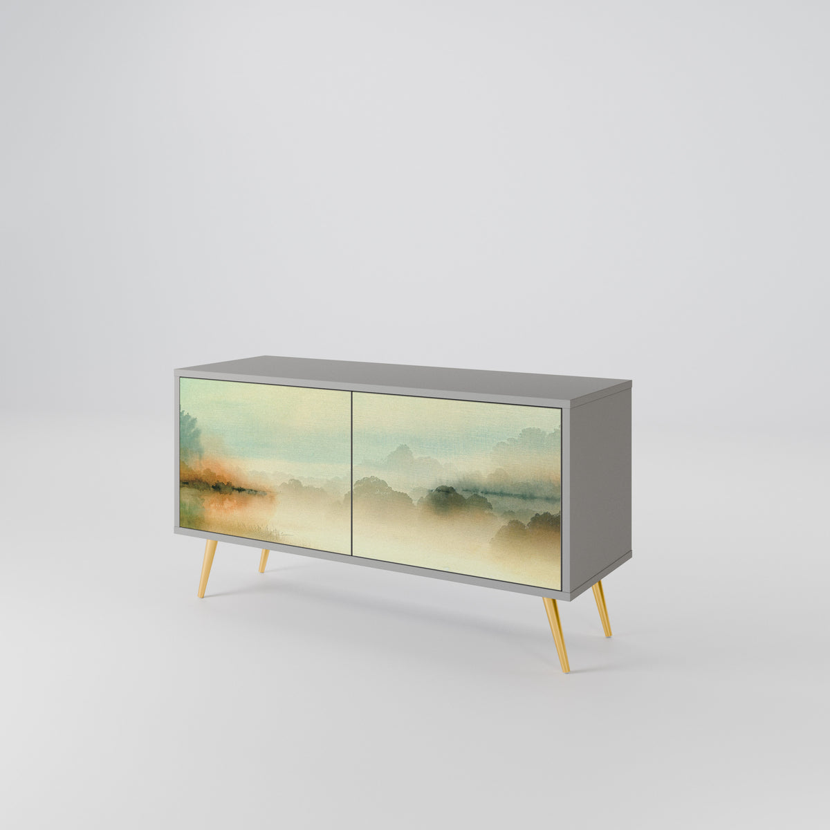 MORNING BY THE LAKE Mueble de TV Compacto de 2 puertas