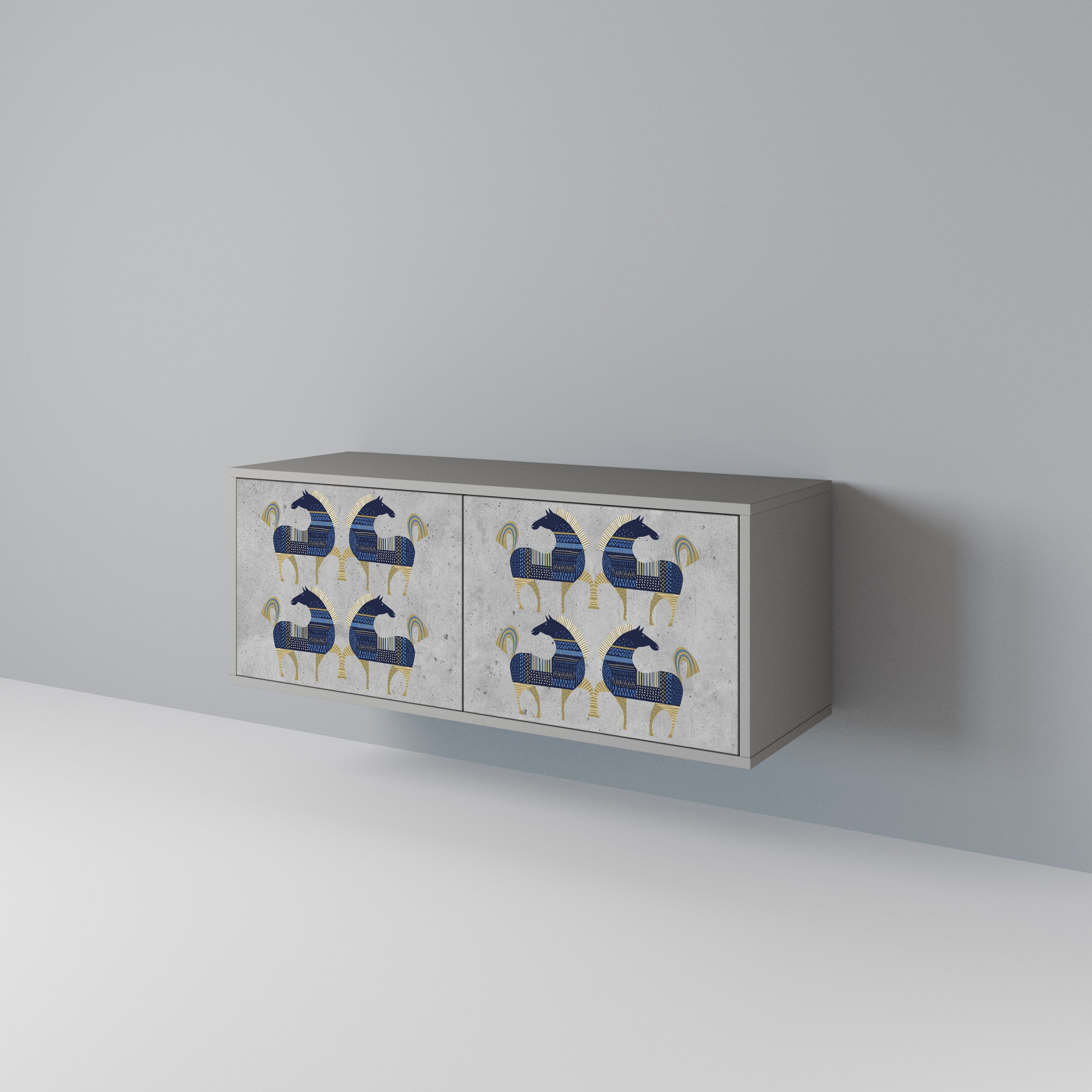 MAJESTIC STEED Kompakt TV-bänk med 2 dörrar