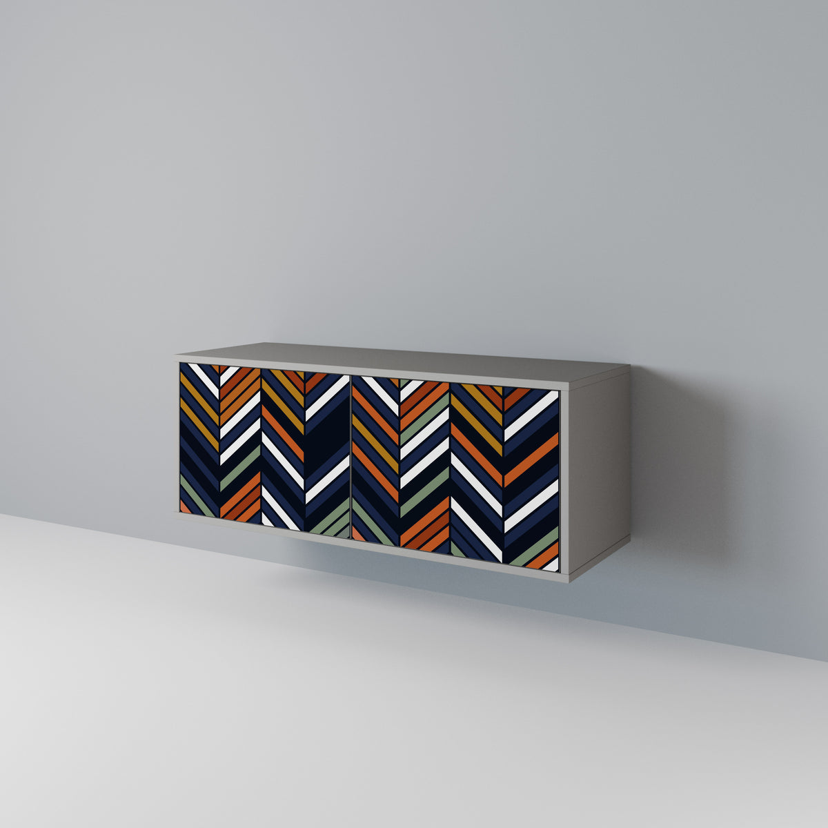 VIBRANT PATCHWORK Kompakt TV-bänk med 2 dörrar