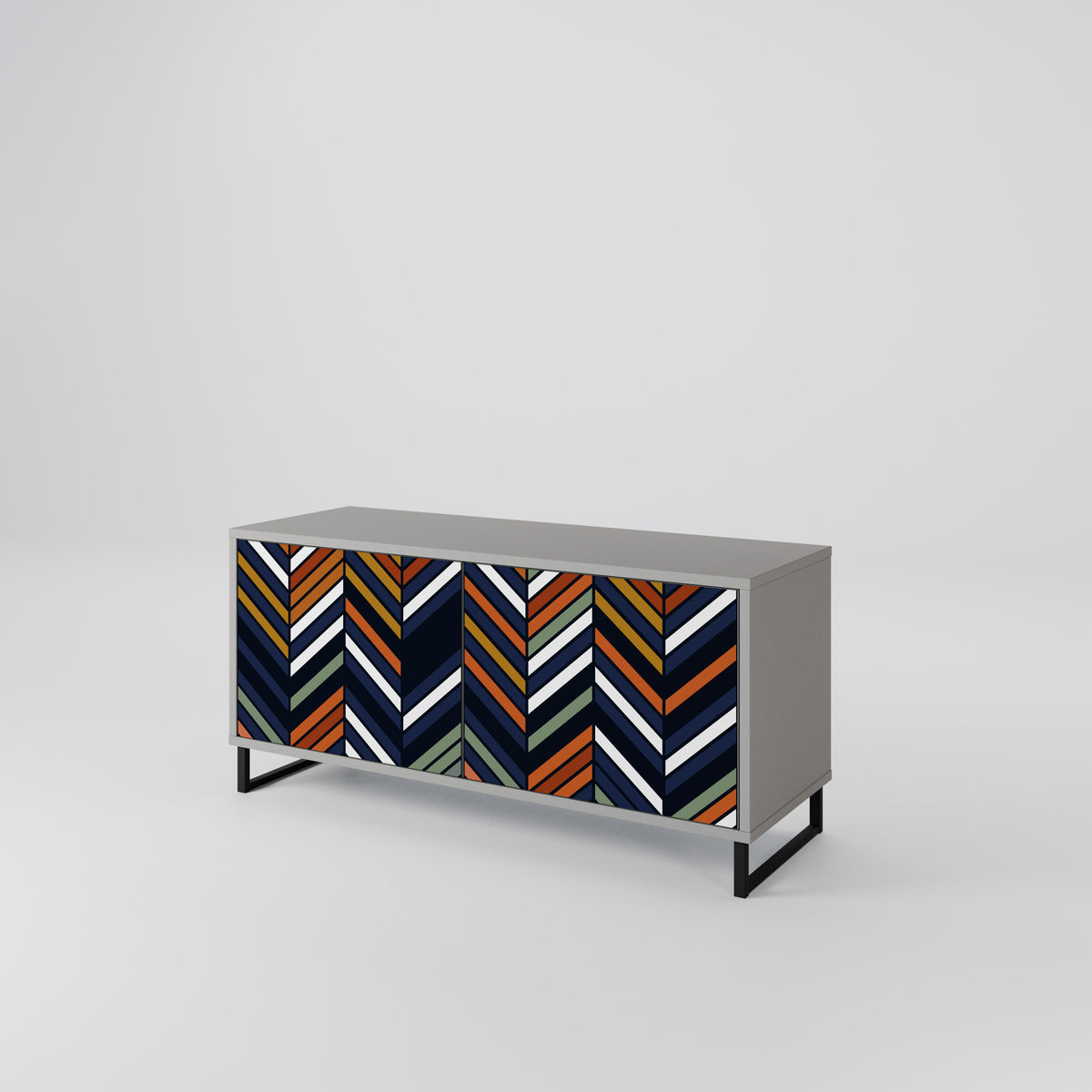 VIBRANT PATCHWORK Kompakt TV-bänk med 2 dörrar