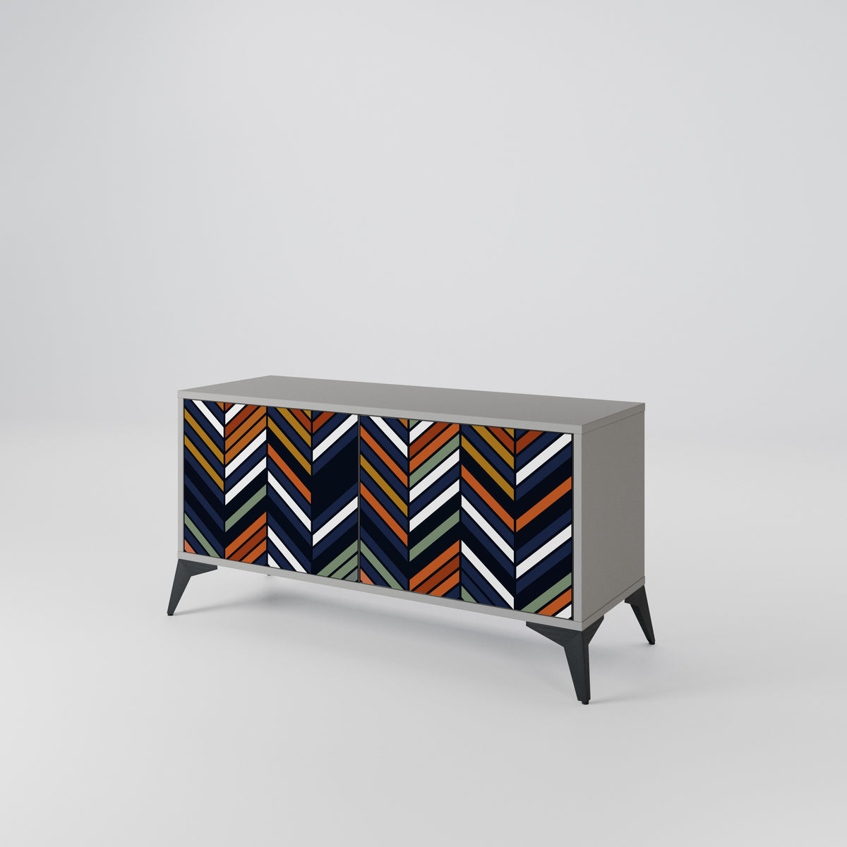 VIBRANT PATCHWORK Kompakt TV-bänk med 2 dörrar