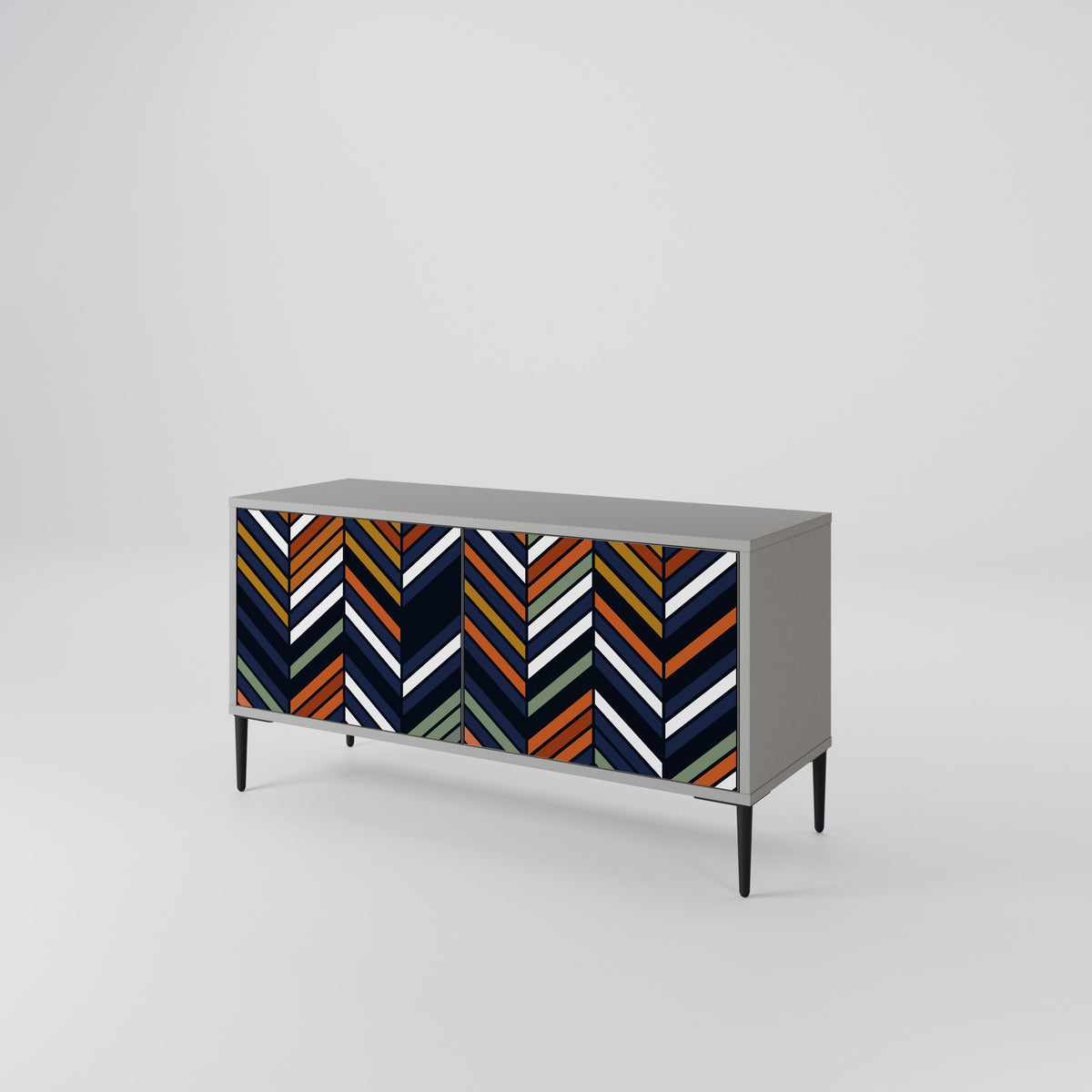 VIBRANT PATCHWORK Kompakt TV-bänk med 2 dörrar