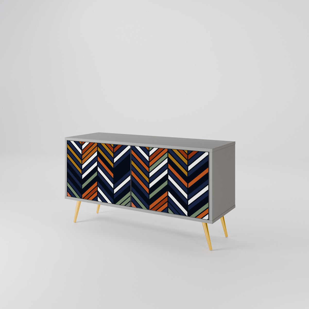 VIBRANT PATCHWORK Kompakt TV-bänk med 2 dörrar