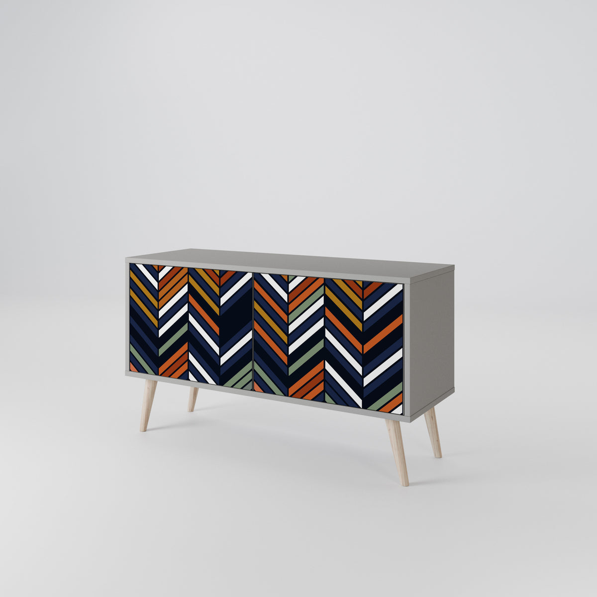 VIBRANT PATCHWORK Kompakt TV-bänk med 2 dörrar
