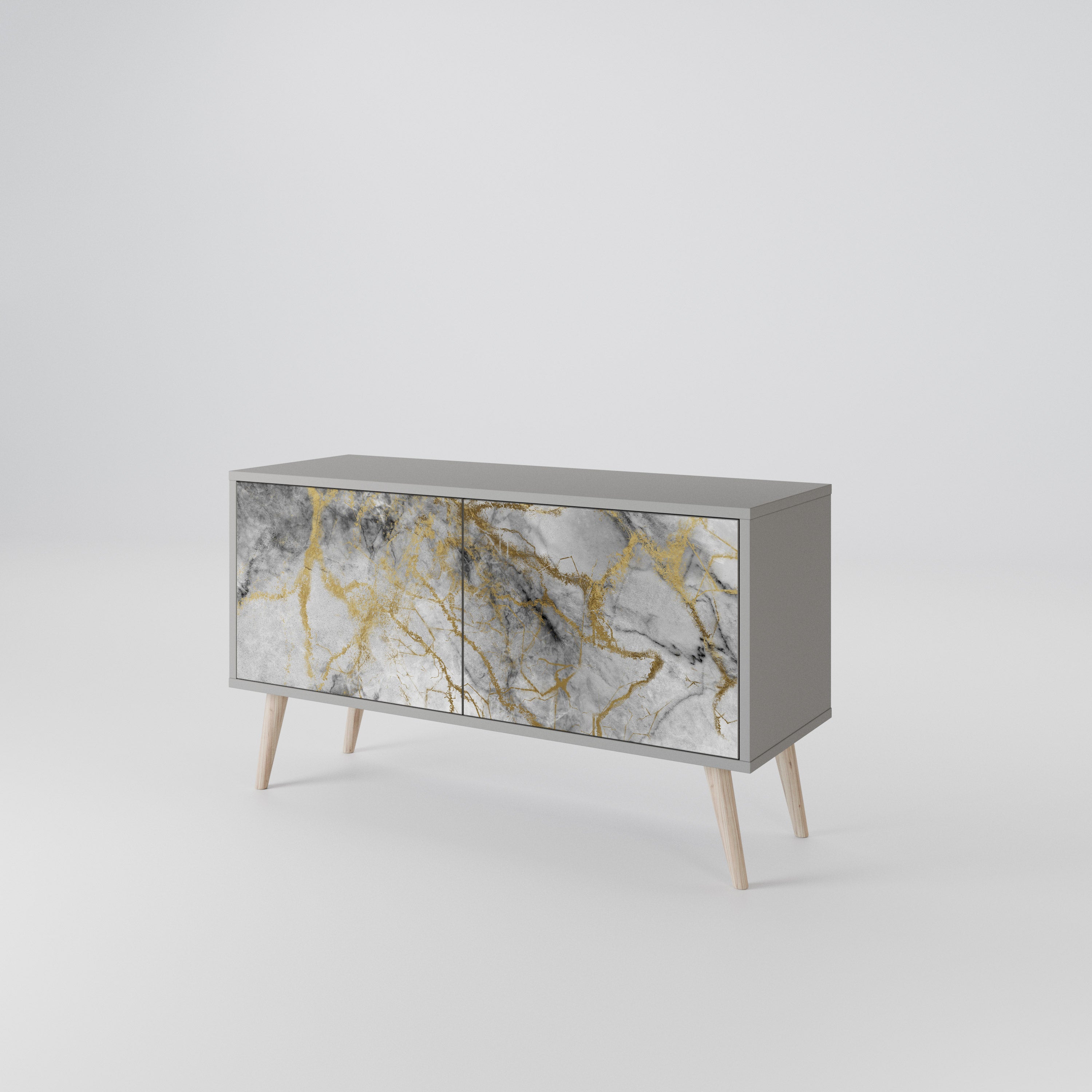 TIMELESS GLIDE Kompakt TV-bänk med 2 dörrar