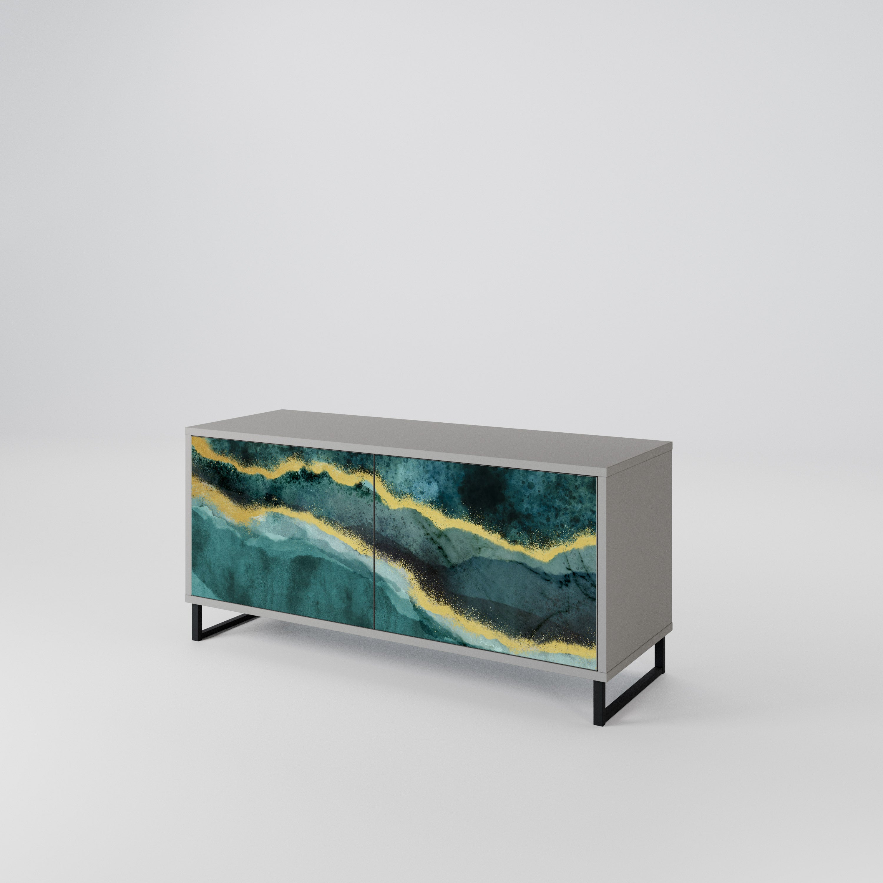 GOLDRUSH ODYSSEY Kompakt TV-bänk med 2 dörrar