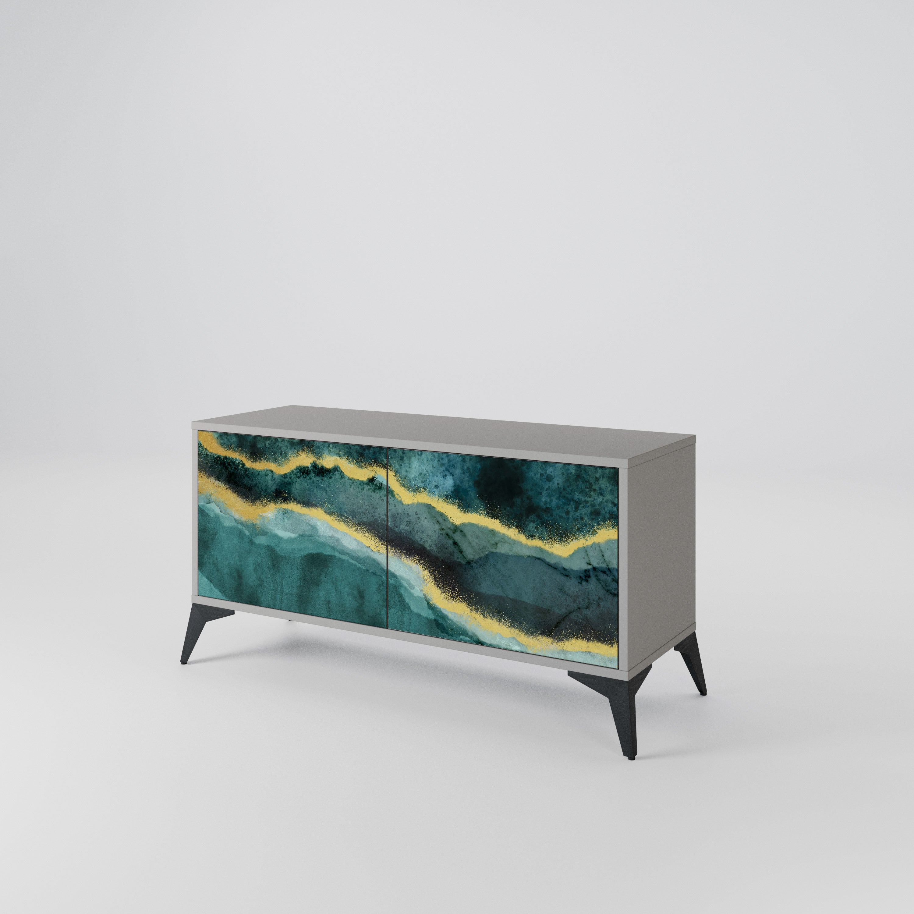 GOLDRUSH ODYSSEY Kompakt TV-bänk med 2 dörrar