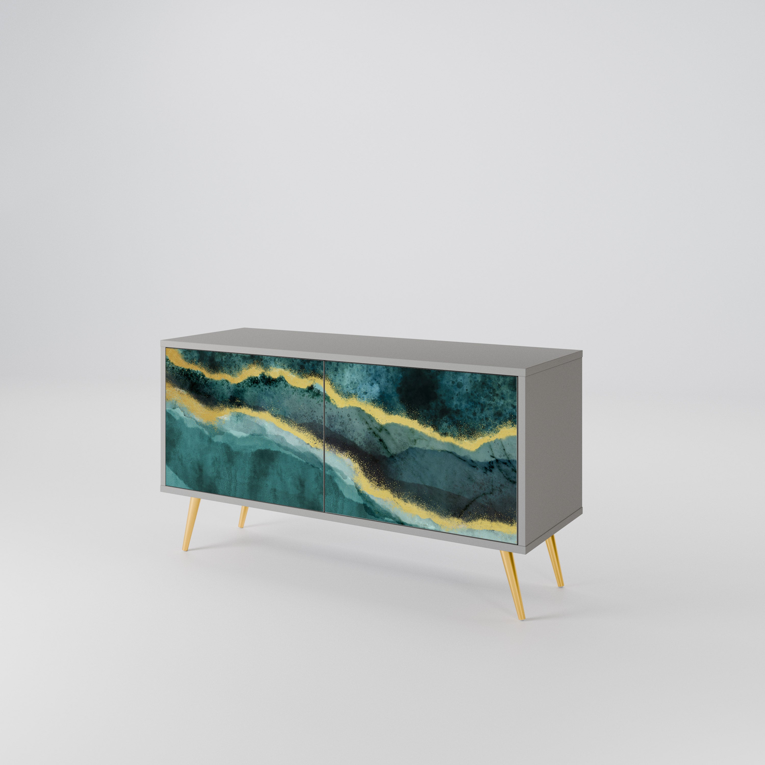 GOLDRUSH ODYSSEY Kompakt TV-bänk med 2 dörrar