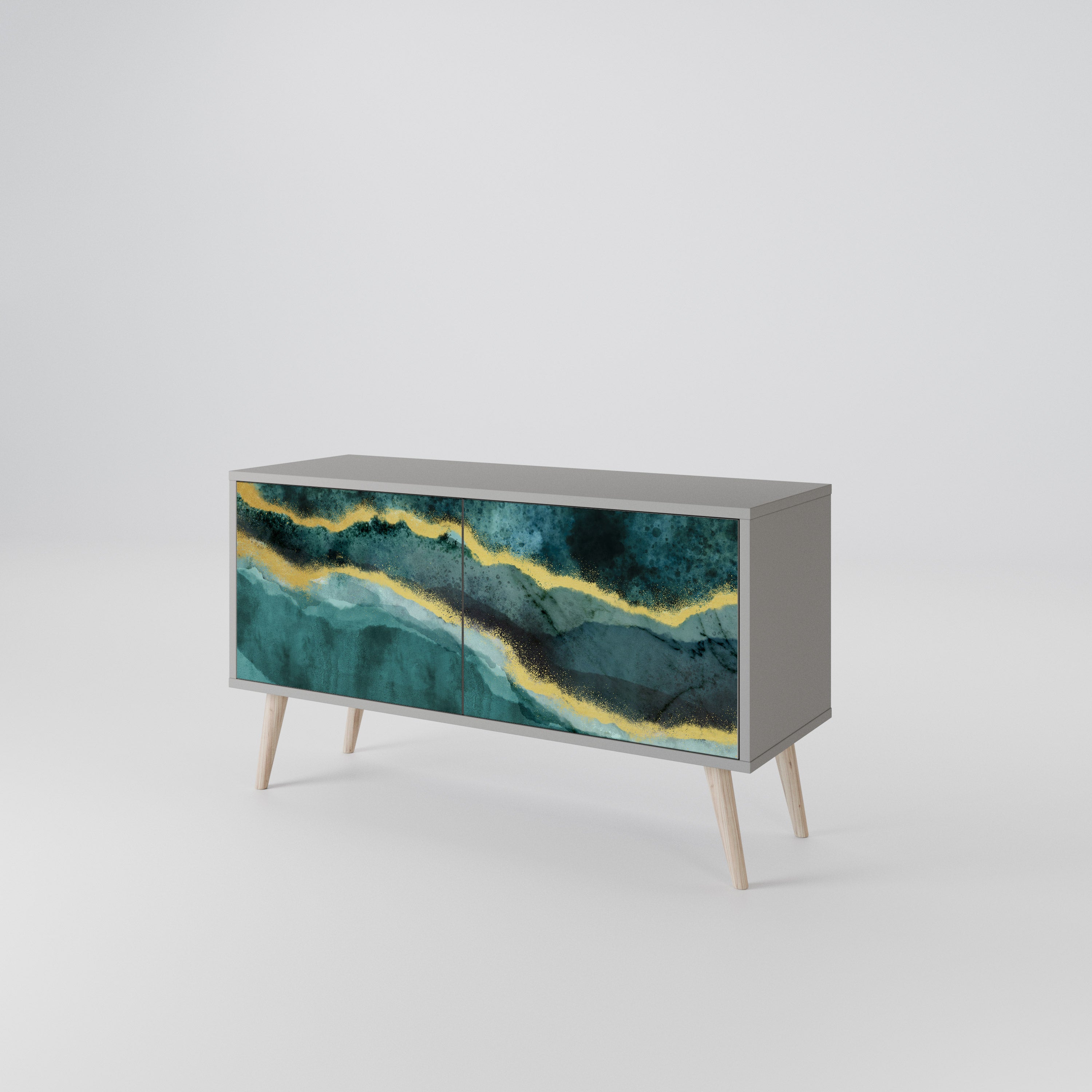 GOLDRUSH ODYSSEY Kompakt TV-bänk med 2 dörrar