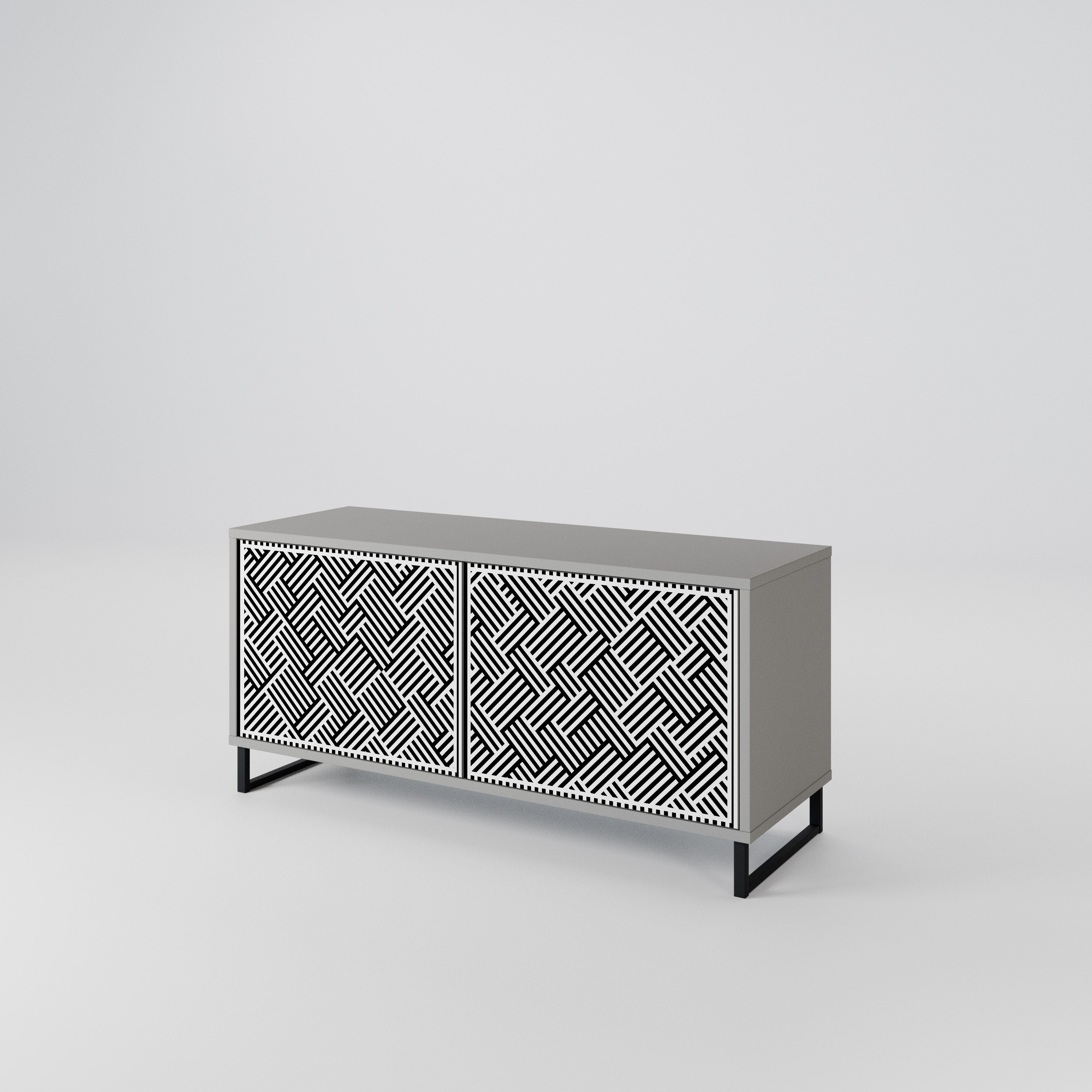 TEMPORARY SEQUENCE Kompakt TV-bänk med 2 dörrar