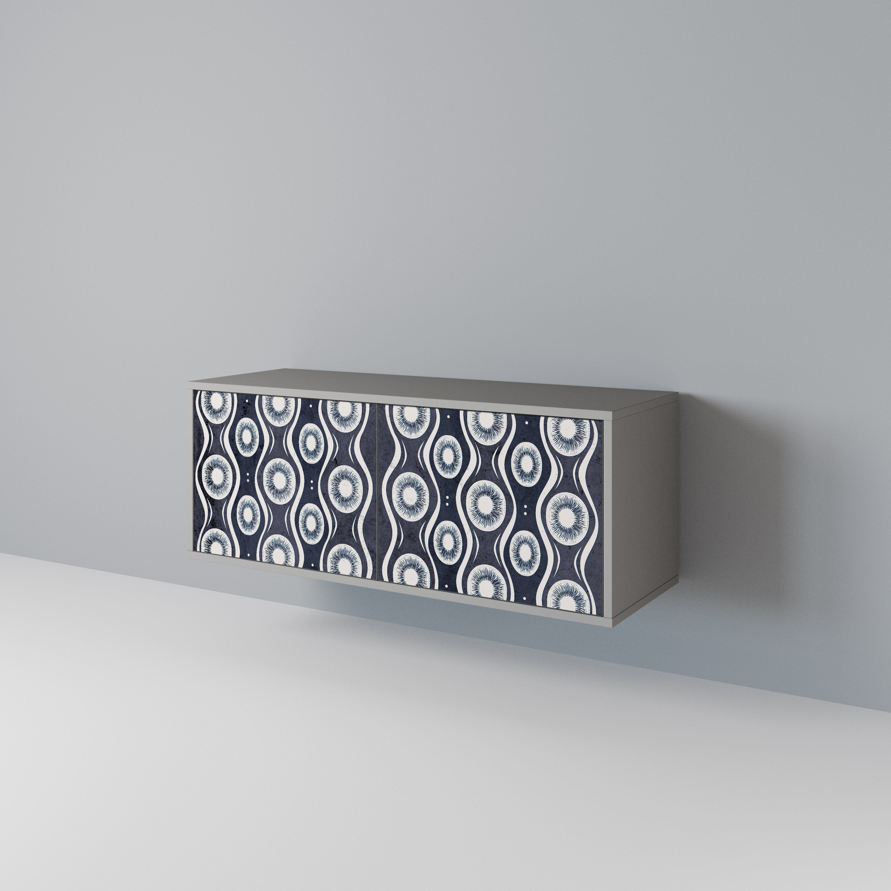 GRAPHITE EYES Kompakt TV-bänk med 2 dörrar