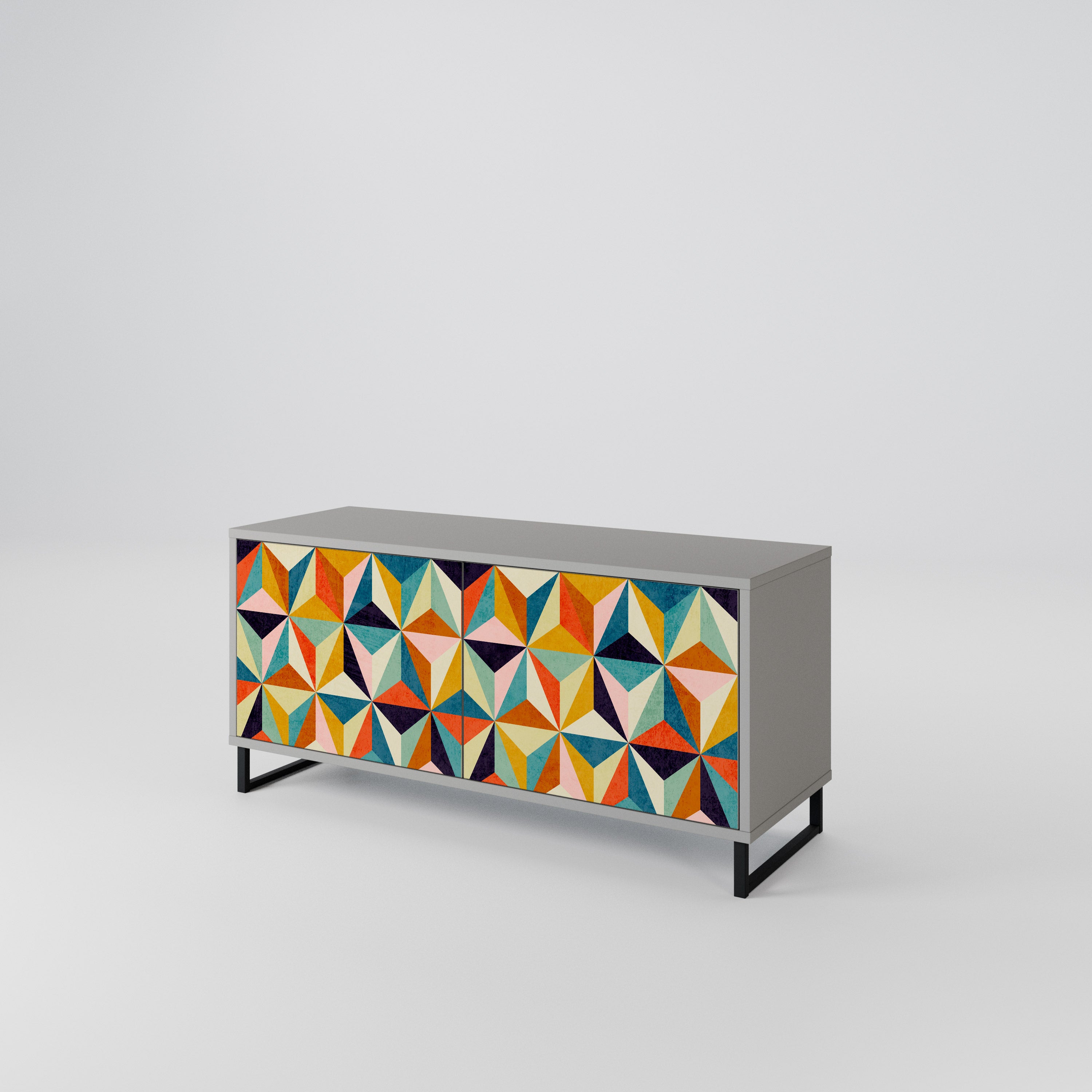 TESSELATE TREASURES Kompakt TV-bänk med 2 dörrar