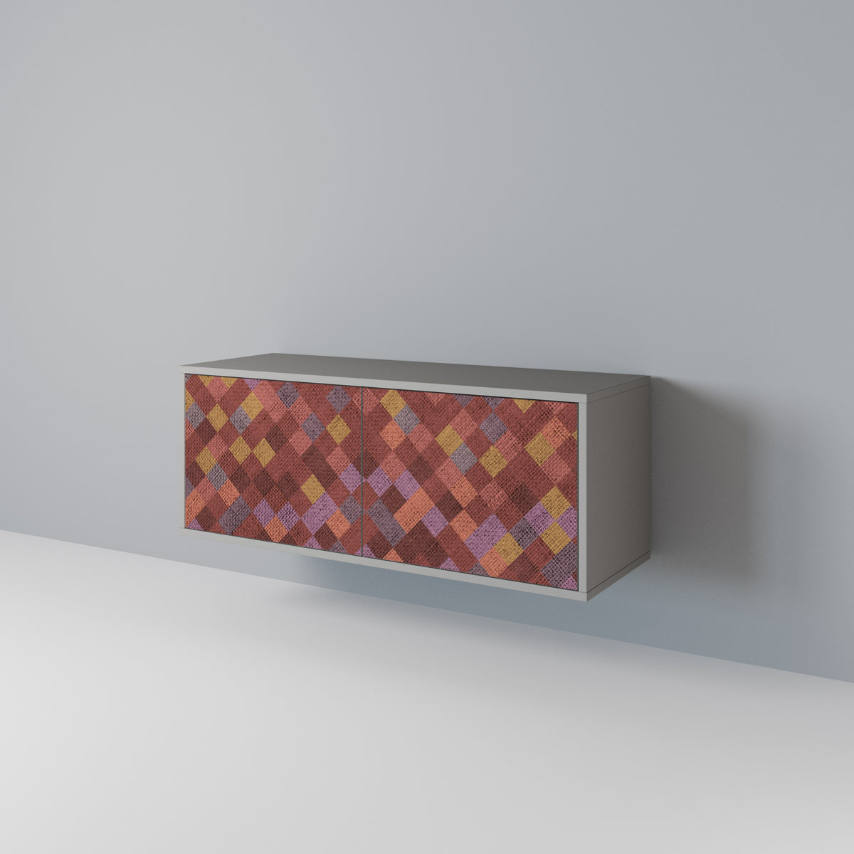 PAINTED SQUARES Συμπαγές έπιπλο τηλεόρασης 2-θυρών