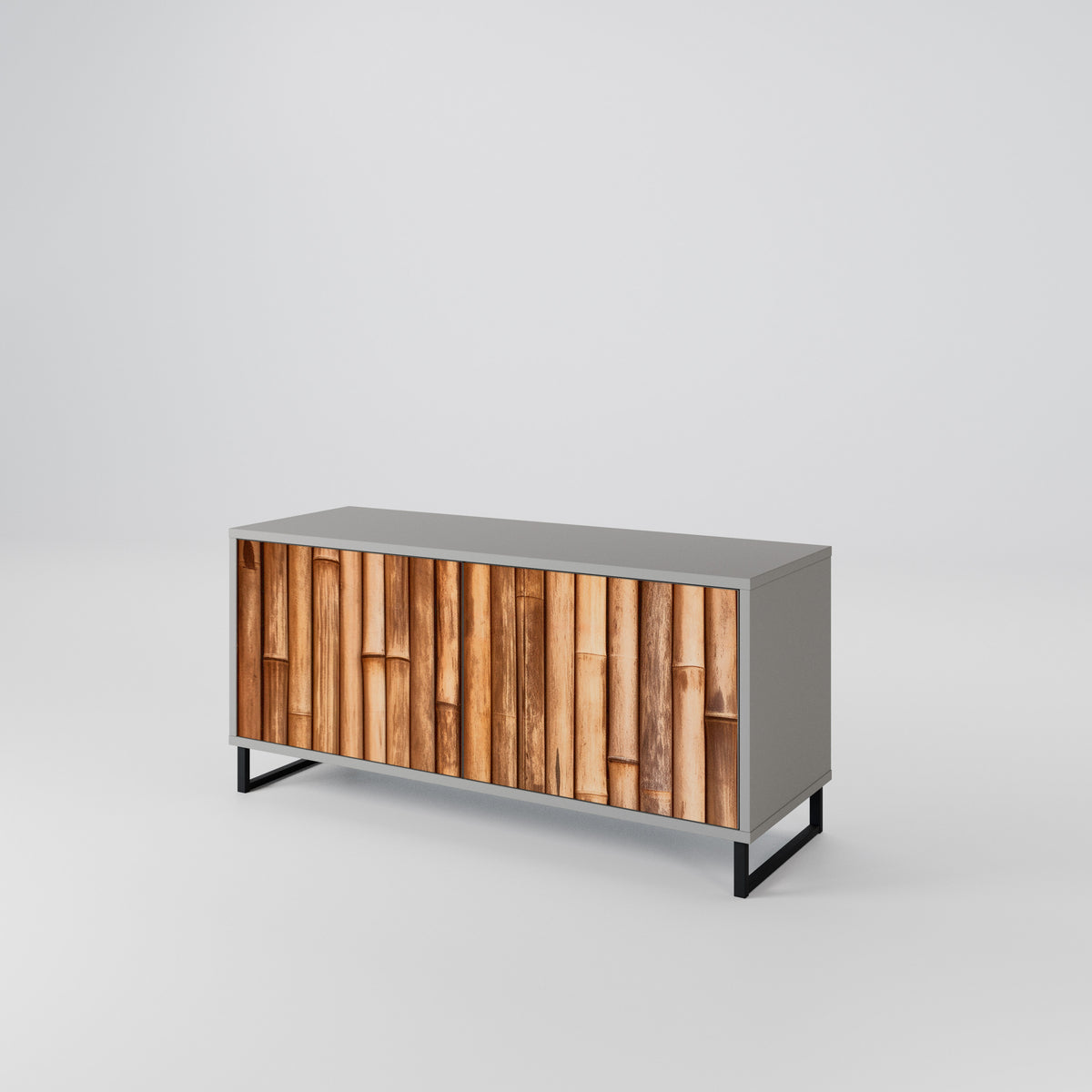 NATURAL WOOD Συμπαγές έπιπλο τηλεόρασης 2-θυρών