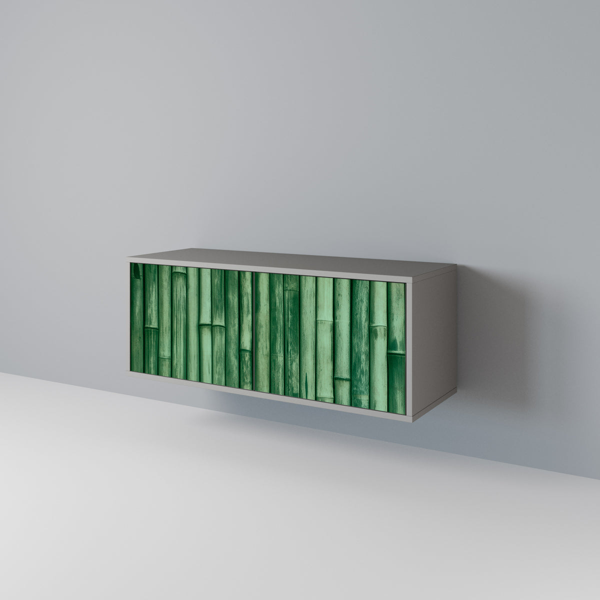 NATURAL GREEN Mueble de TV Compacto de 2 puertas