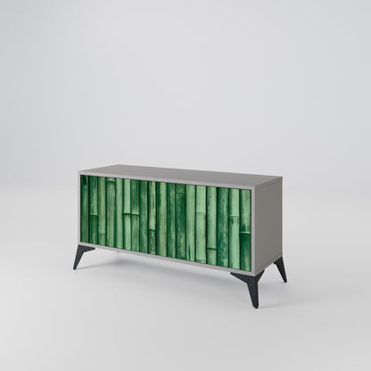 NATURAL GREEN Mueble de TV Compacto de 2 puertas