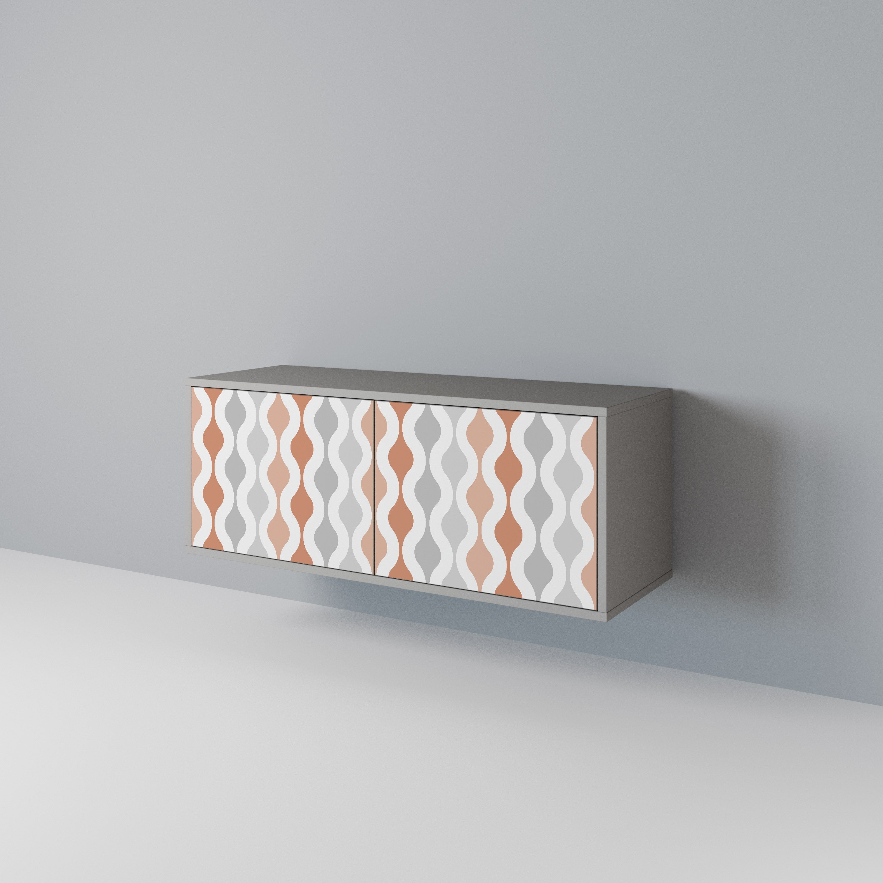 HAZY NOSTALGIA Kompakt TV-bänk med 2 dörrar