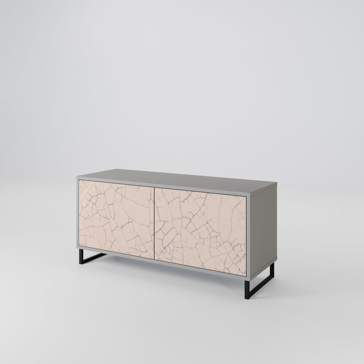 CERAMIC TEXTURE Kompakt TV-bänk med 2 dörrar