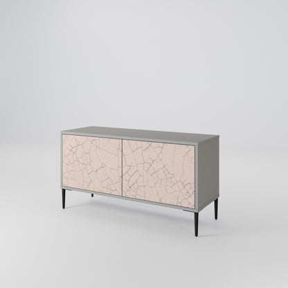 CERAMIC TEXTURE Kompakt TV-bänk med 2 dörrar