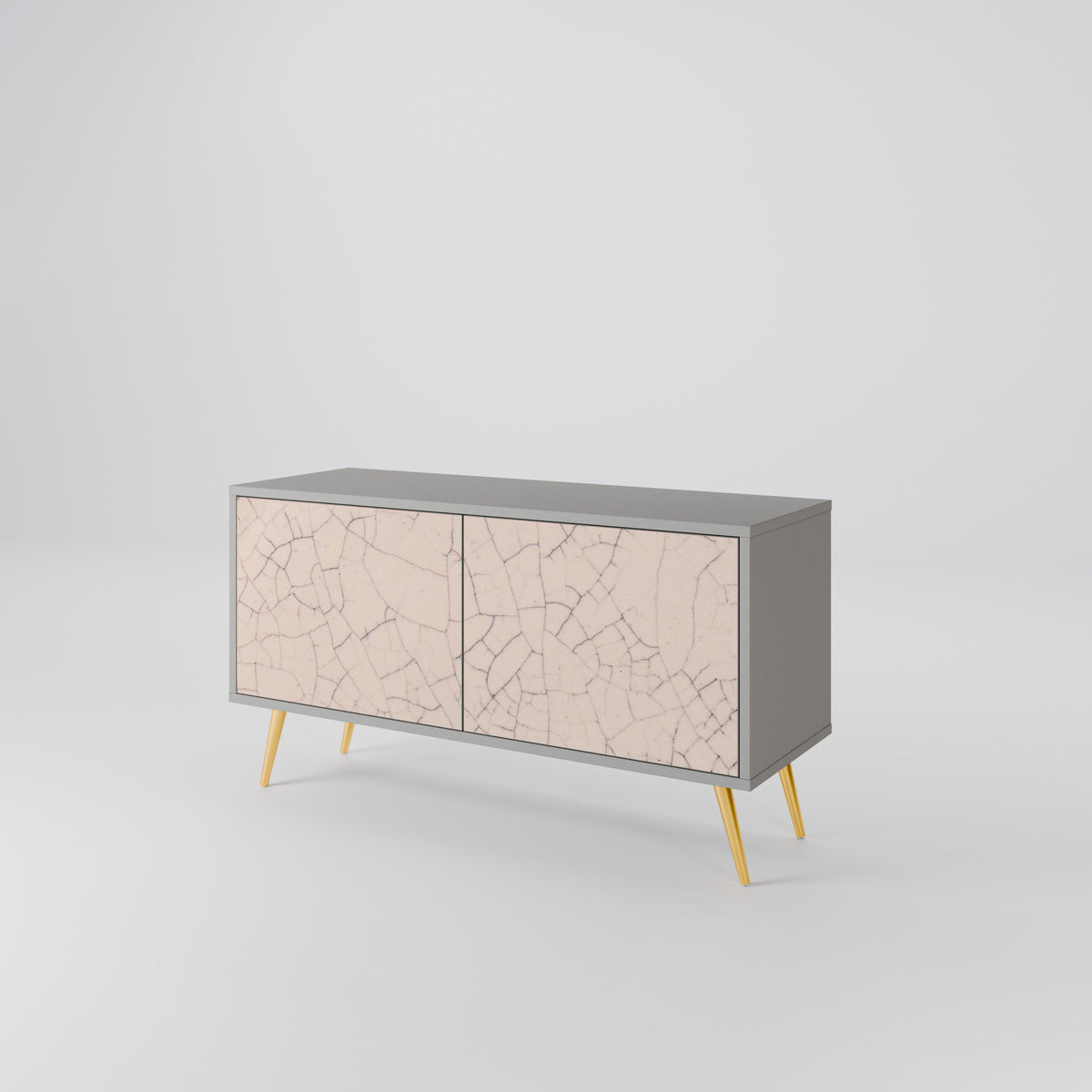 CERAMIC TEXTURE Kompakt TV-bänk med 2 dörrar