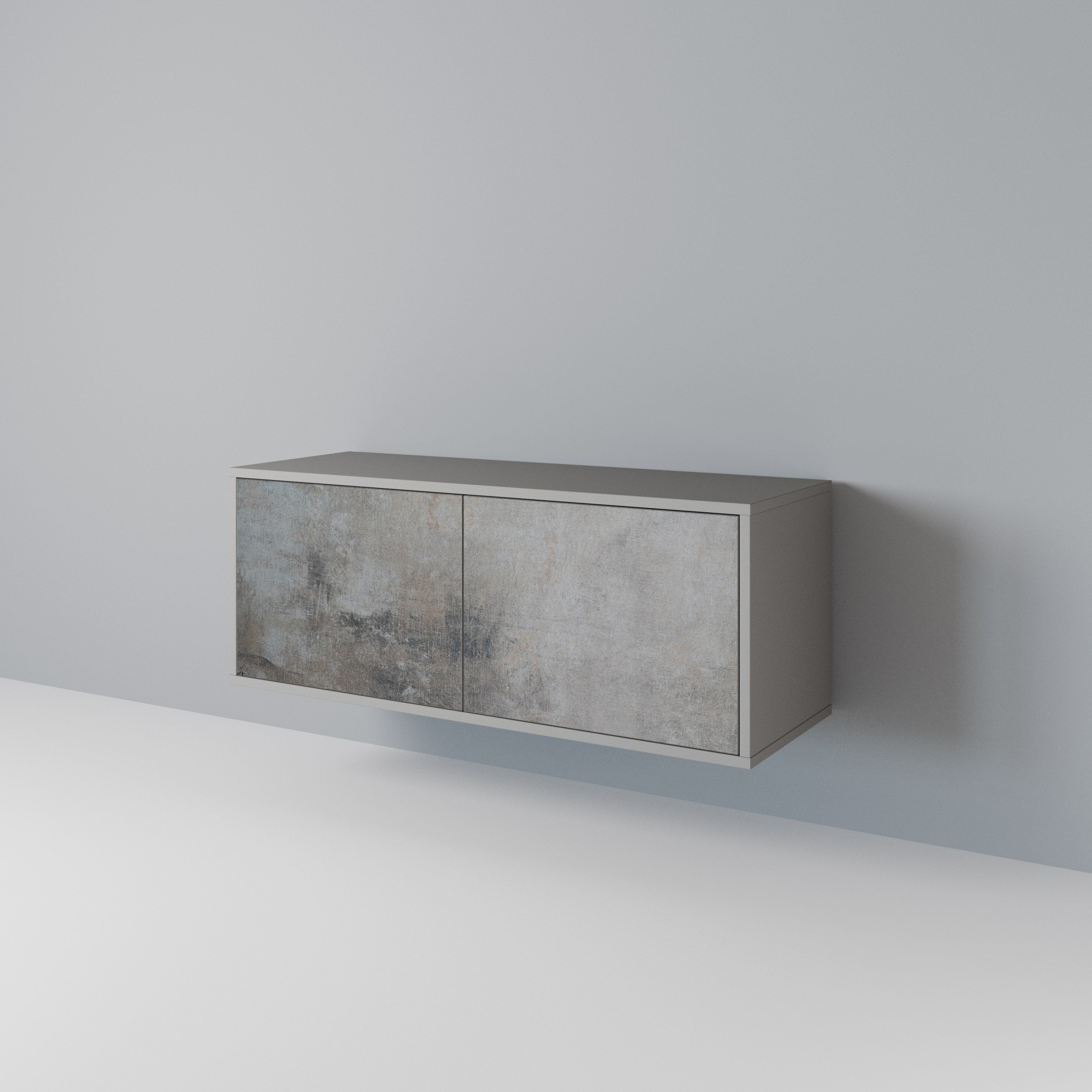 CONCRETE WALL Συμπαγές έπιπλο τηλεόρασης 2-θυρών