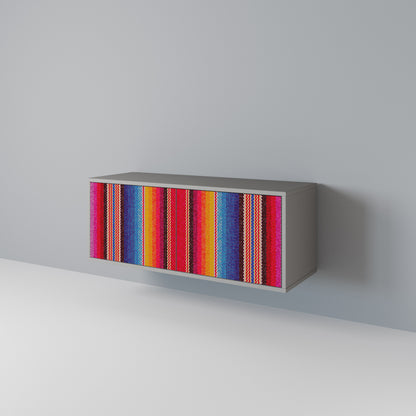 ETHNIC MEXICAN Mueble de TV Compacto de 2 puertas