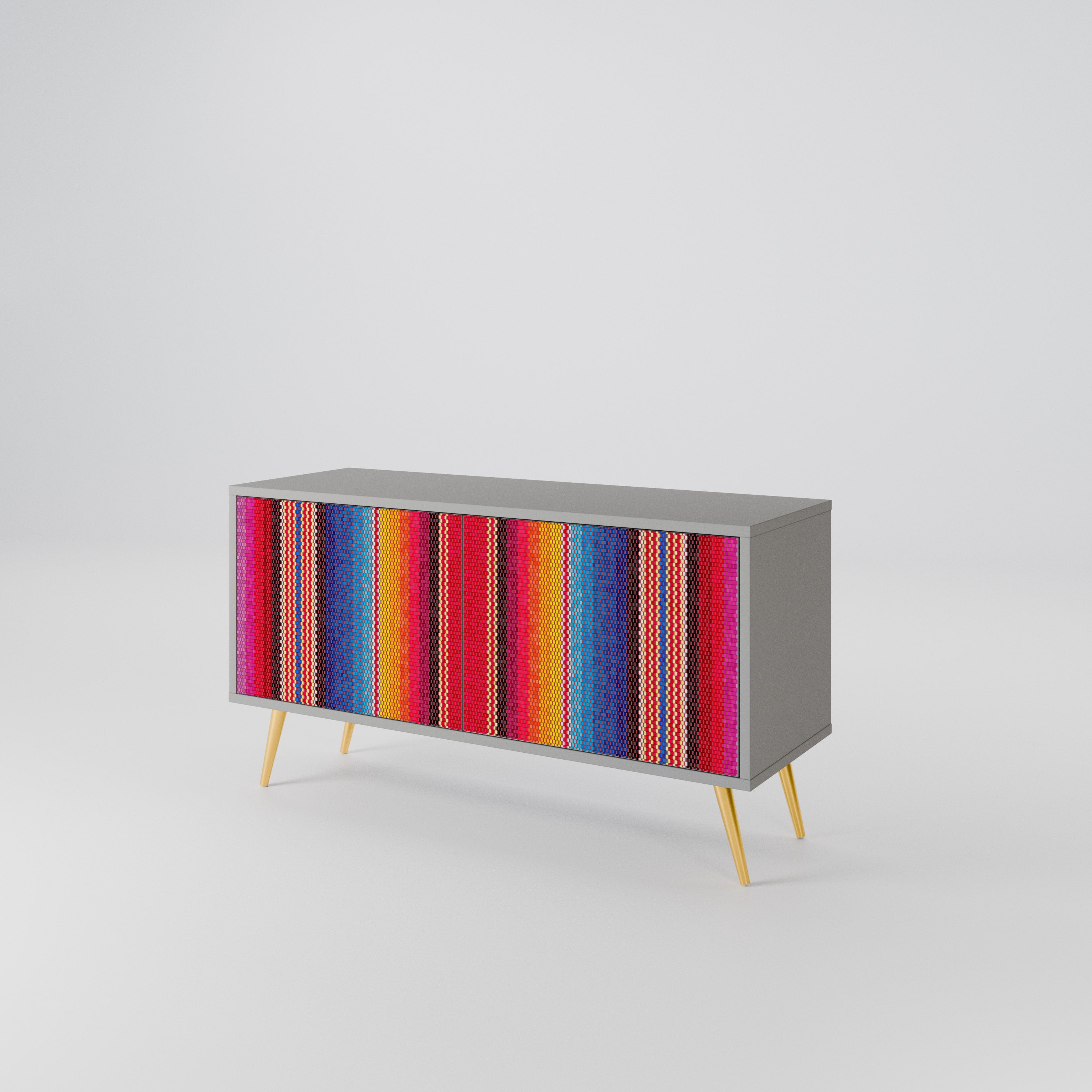 ETHNIC MEXICAN Compact 2-Door TV Cabinet