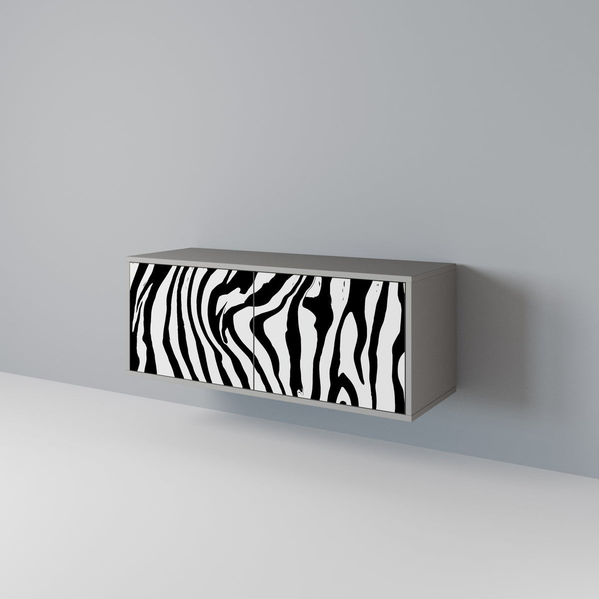 SPLENDID ZEBRA Kompakt TV-bänk med 2 dörrar