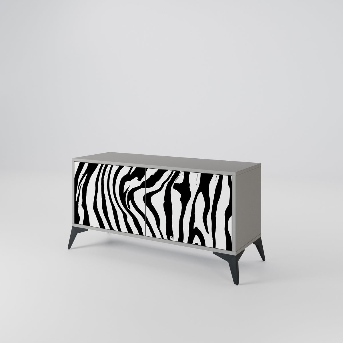 SPLENDID ZEBRA Kompakt TV-bänk med 2 dörrar