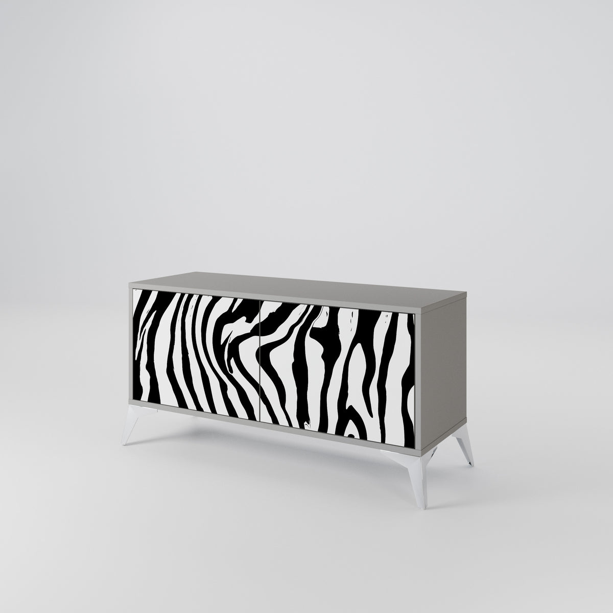 SPLENDID ZEBRA Kompakt TV-bänk med 2 dörrar