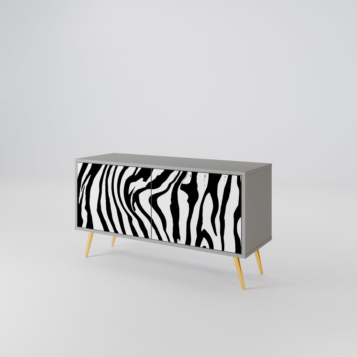 SPLENDID ZEBRA Kompakt TV-bänk med 2 dörrar