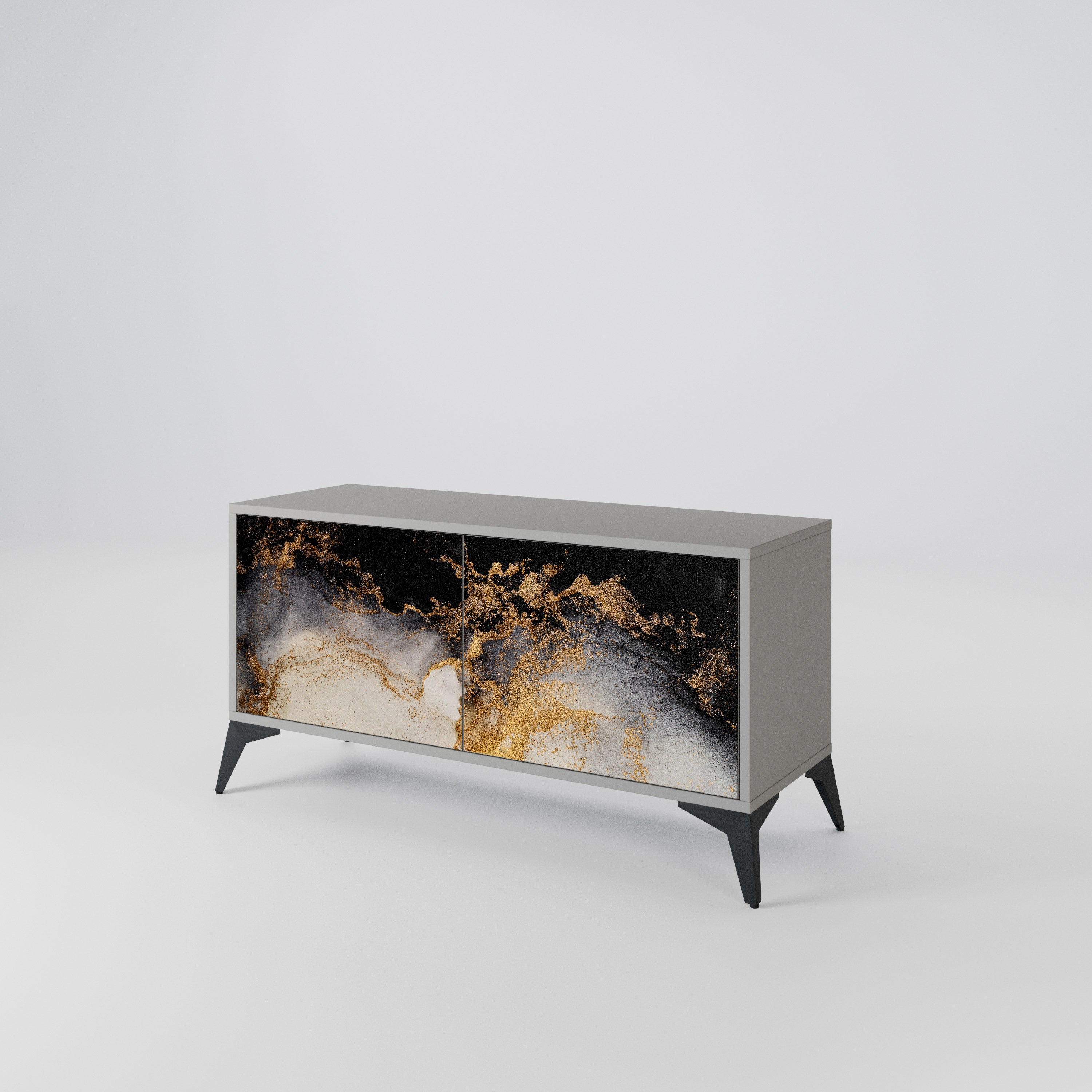 MARBLE OF TOMMORROW Compact 2-Door TV Cabinet