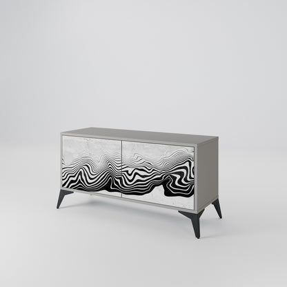 MONOCHROME MIRAGE Compact 2-Door TV Cabinet