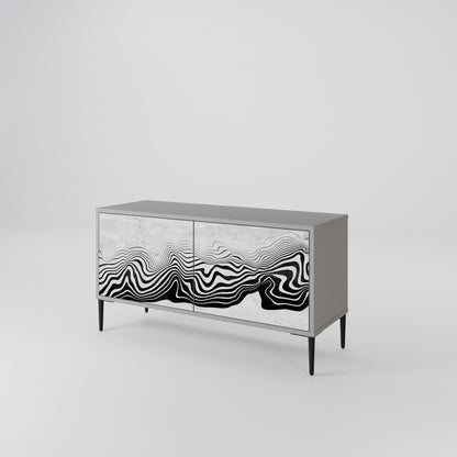 MONOCHROME MIRAGE Compact 2-Door TV Cabinet