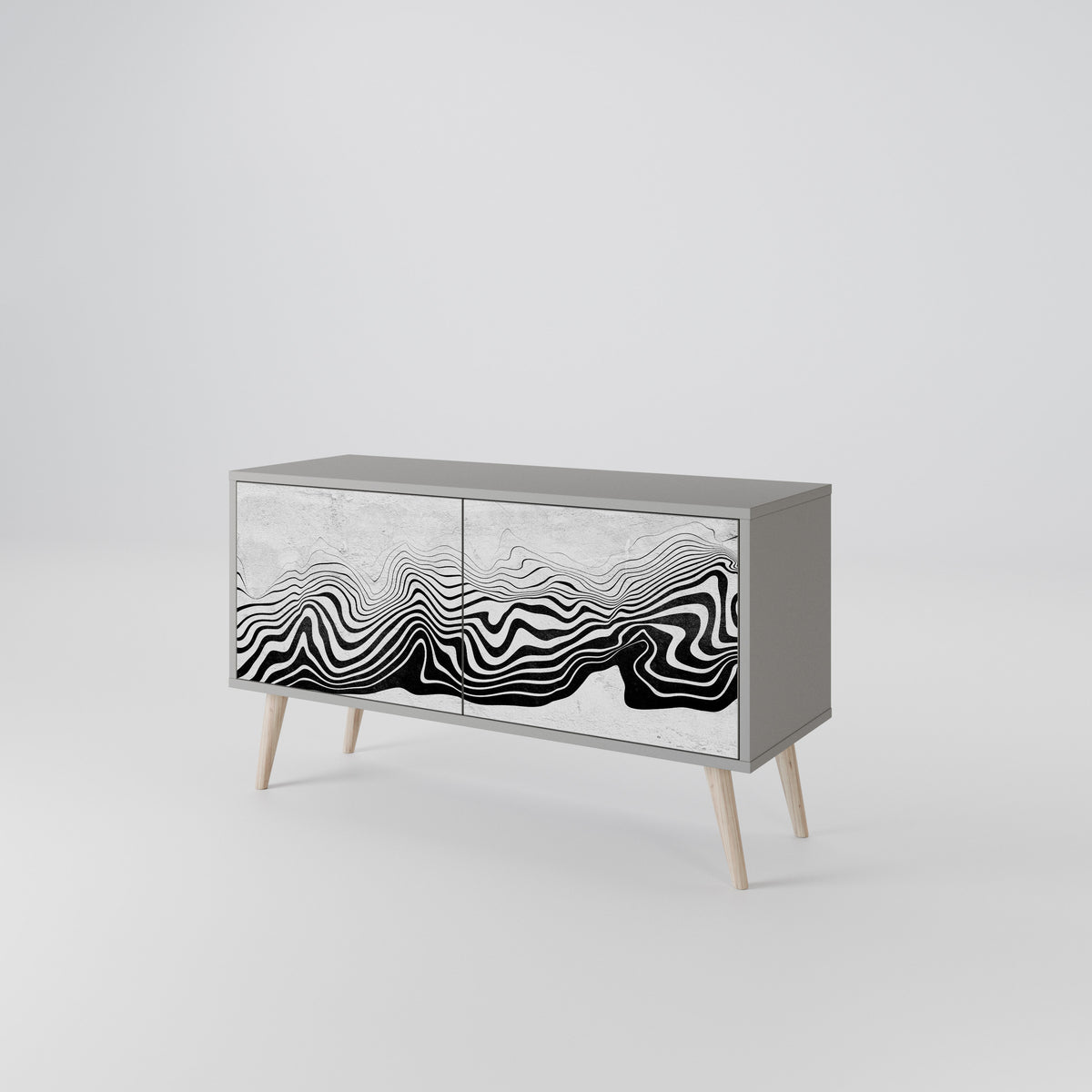 MONOCHROME MIRAGE Compact 2-Door TV Cabinet