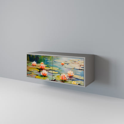 BLOOMING WATERS Mobile TV Compatto a 2 Ante