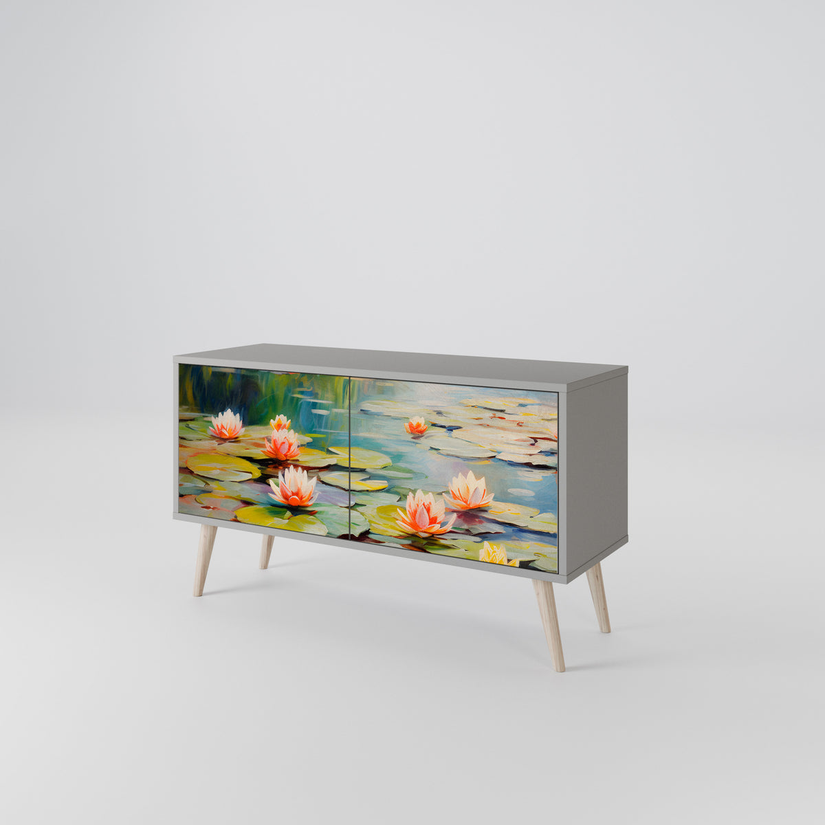 BLOOMING WATERS Mobile TV Compatto a 2 Ante