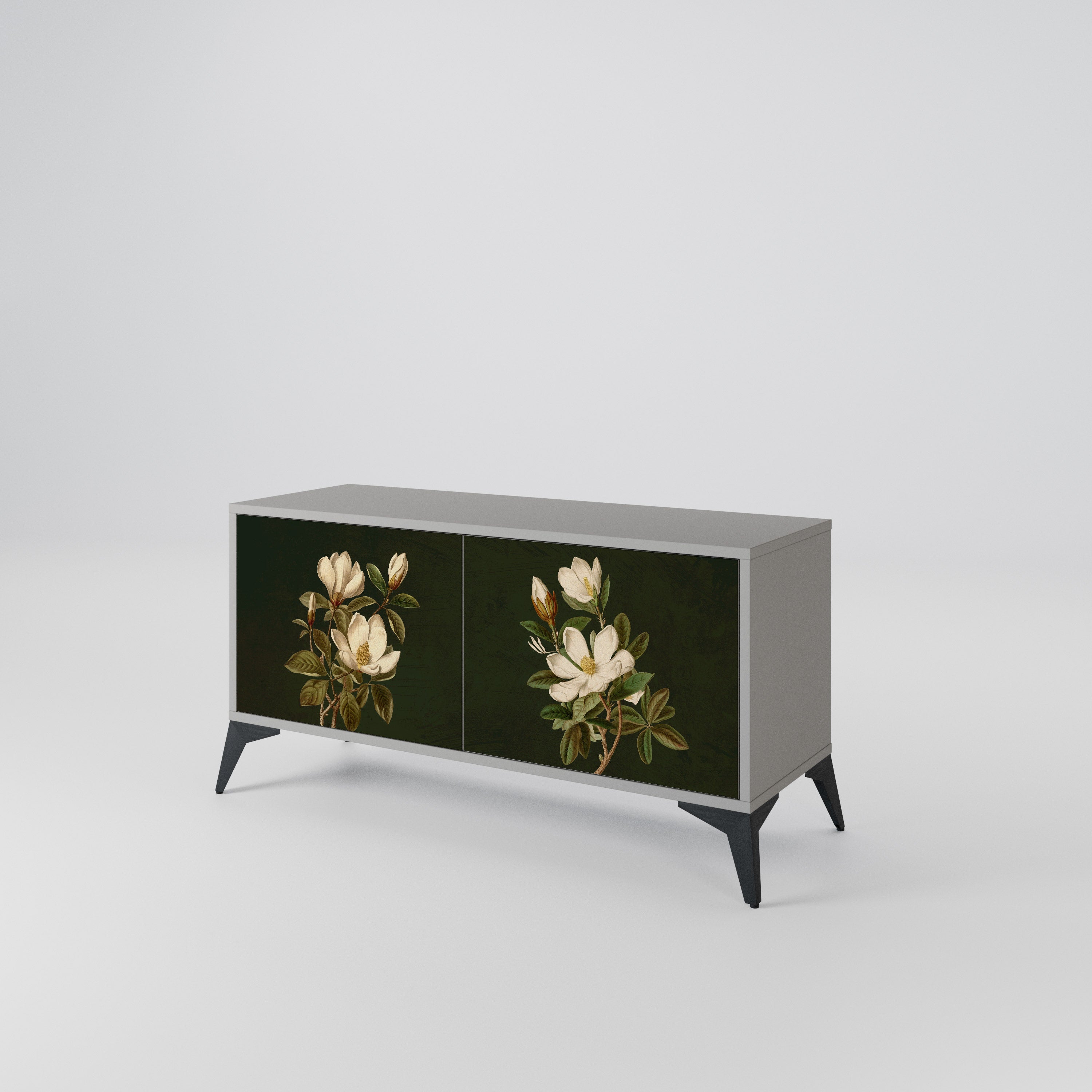 FLORAL NOIR Compact 2-Door TV Cabinet