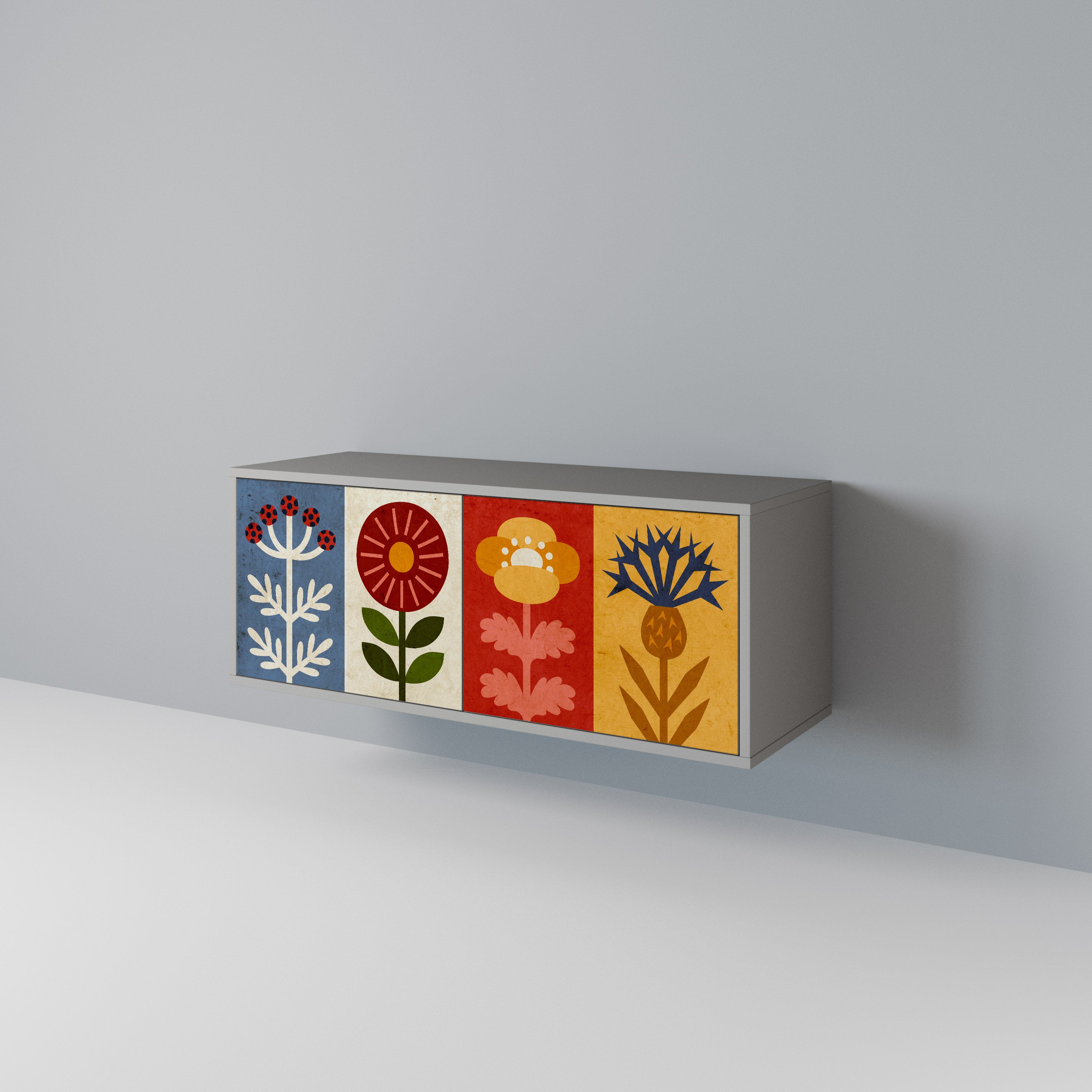 SCANDIC FLOWERET Compact 2-Door TV Cabinet