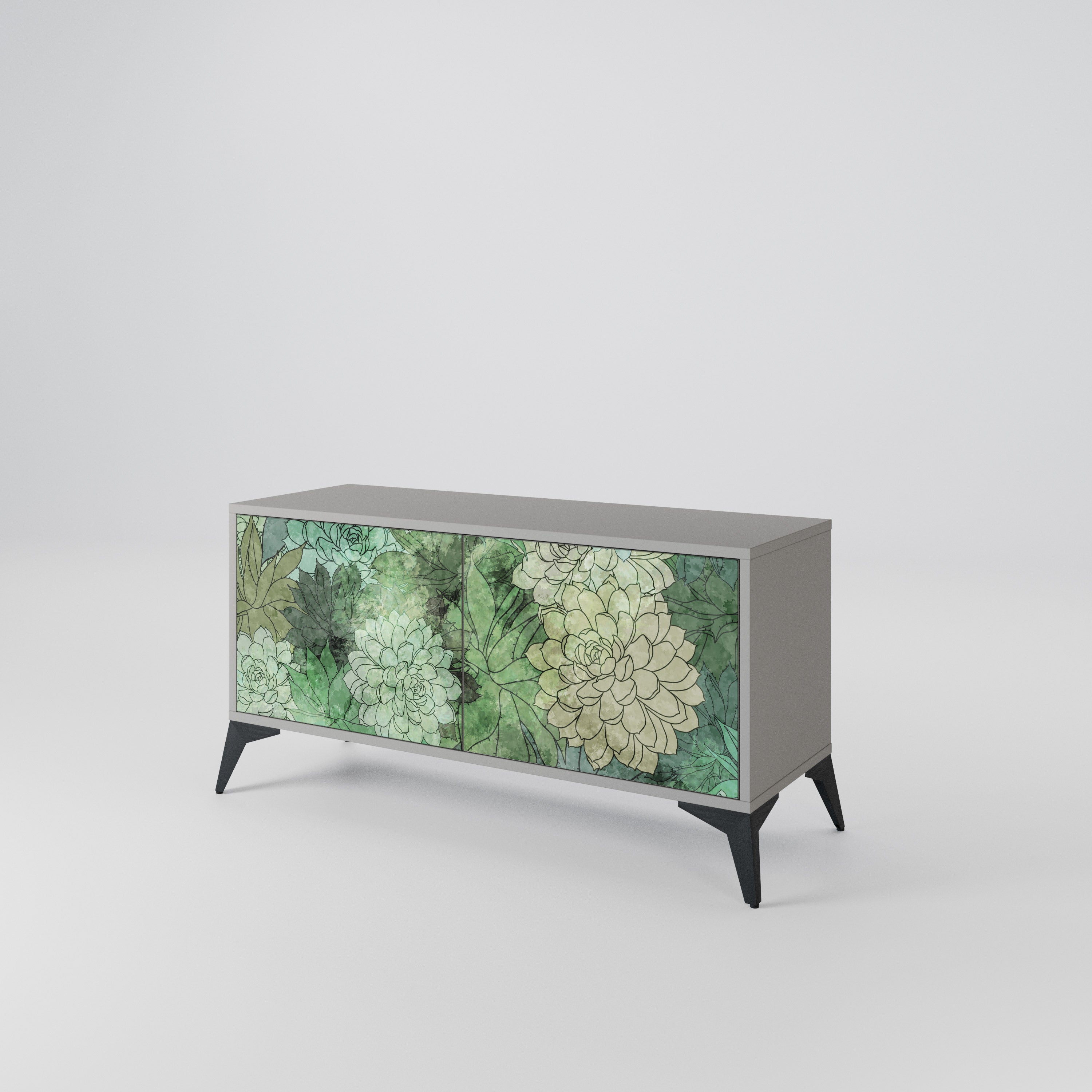 SUCCULENT CLUSTER Compact 2-Door TV Cabinet