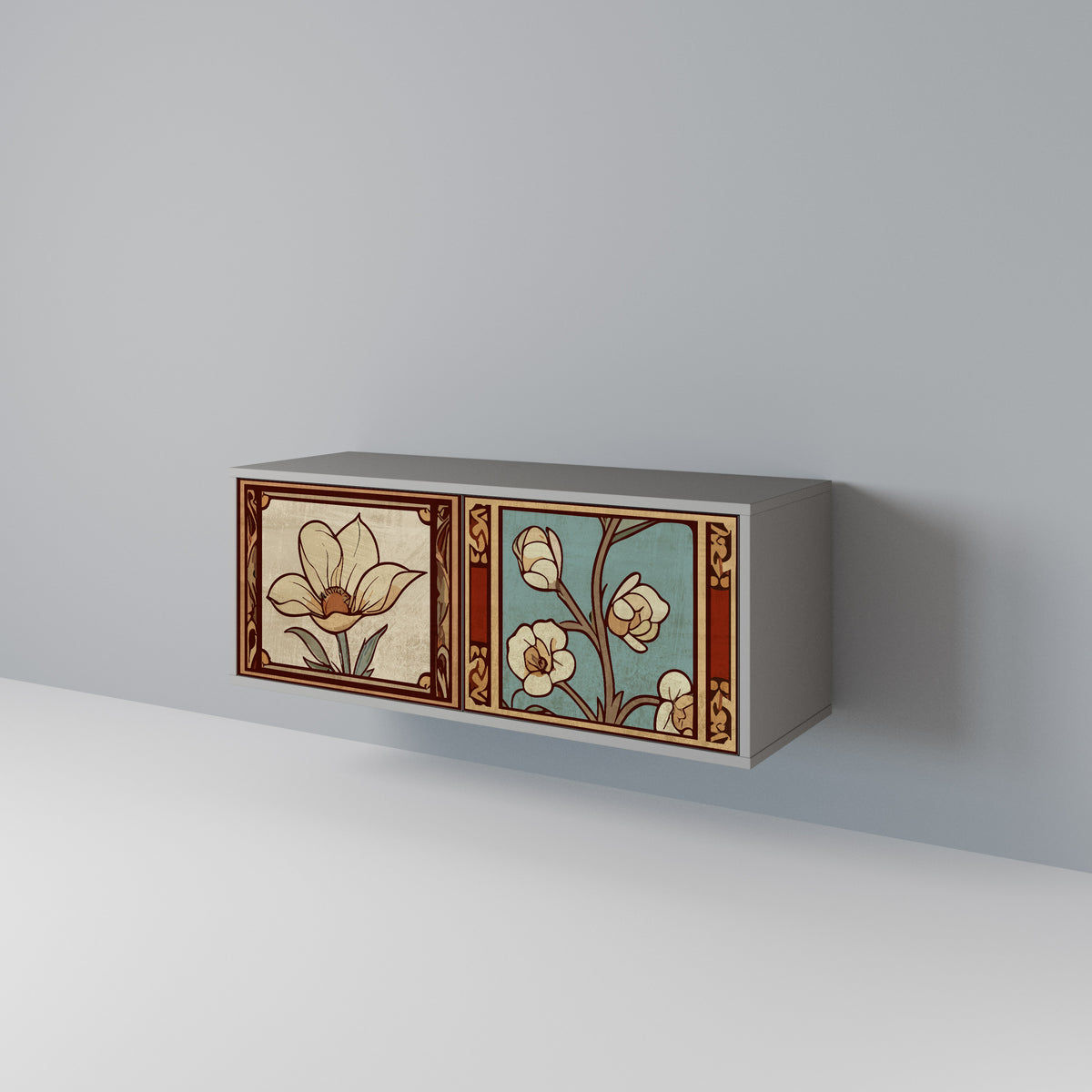 TIMELESS FLORA Mobile TV Compatto a 2 Ante