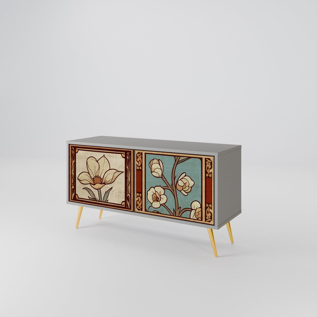 TIMELESS FLORA Mobile TV Compatto a 2 Ante