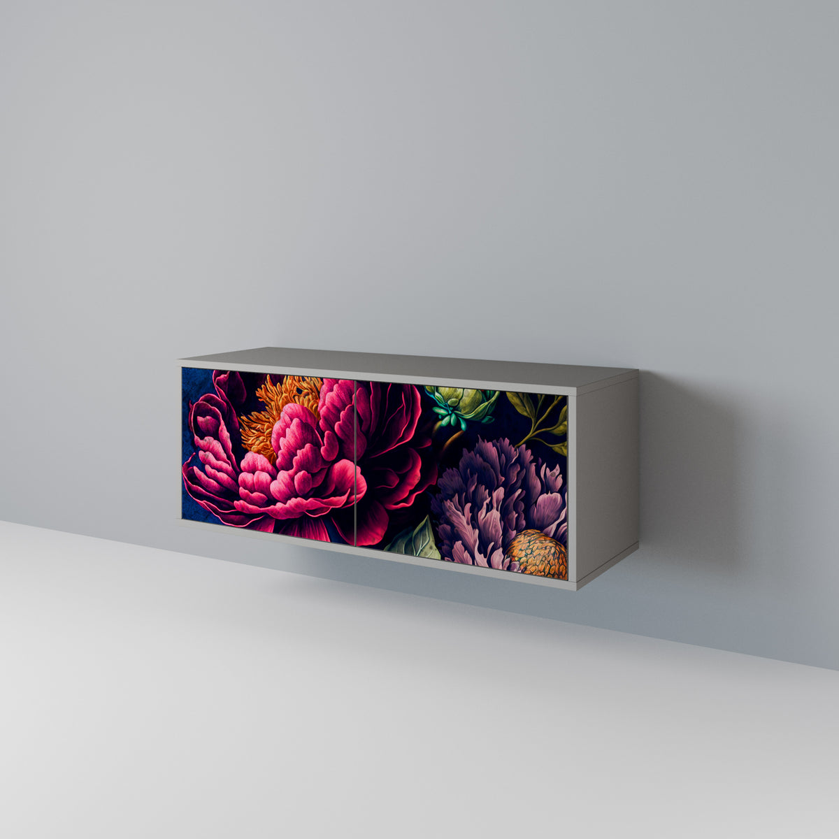 BLOOMING ELEGANCE Mobile TV Compatto a 2 Ante