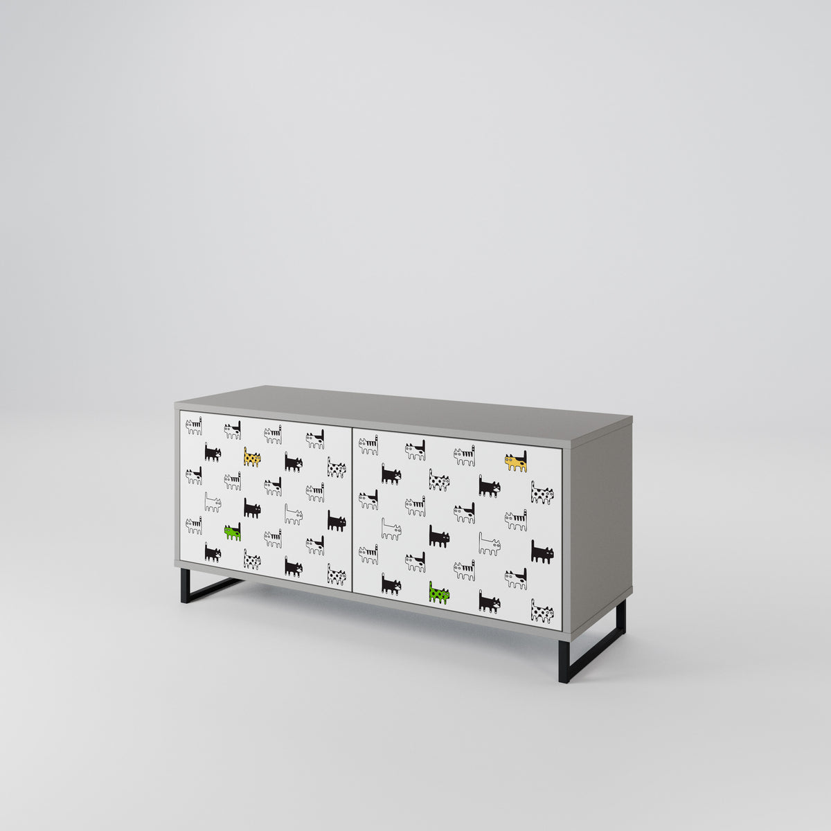 CATS COMPILATION Mueble de TV Compacto de 2 puertas