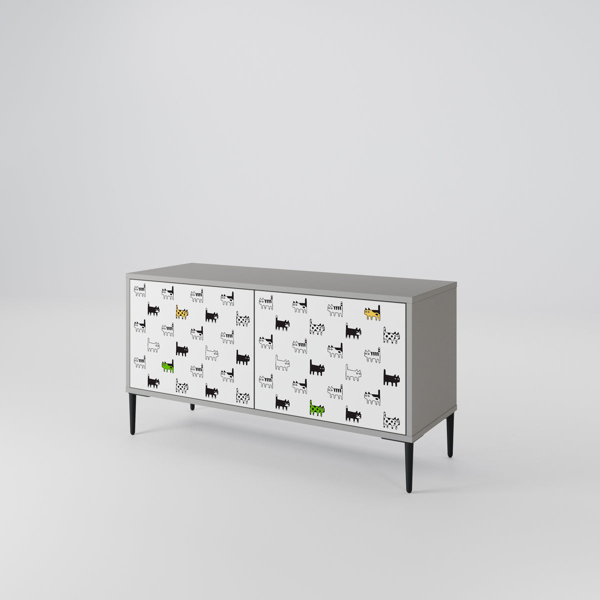 CATS COMPILATION Mueble de TV Compacto de 2 puertas