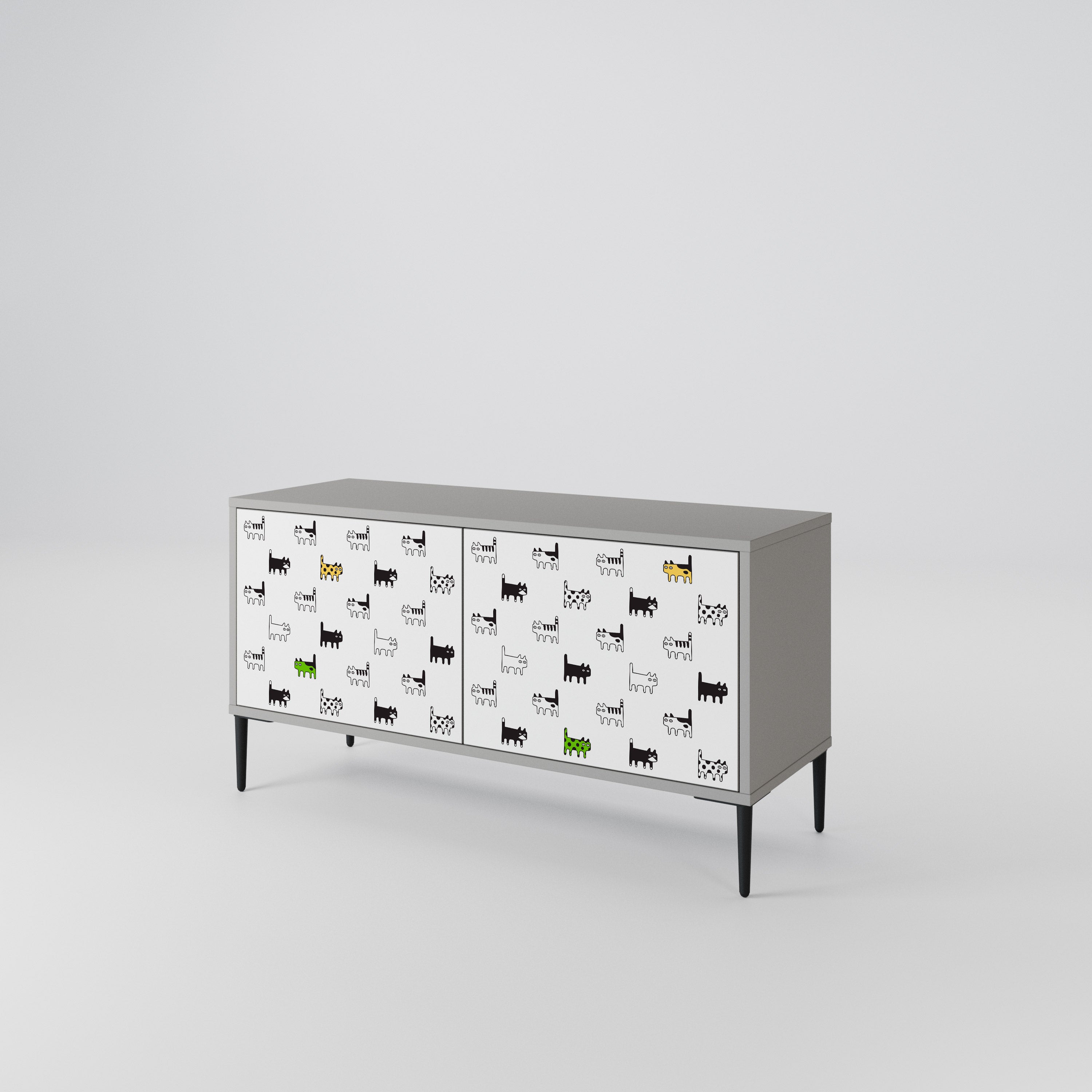 CATS COMPILATION Compact 2-Door TV Cabinet