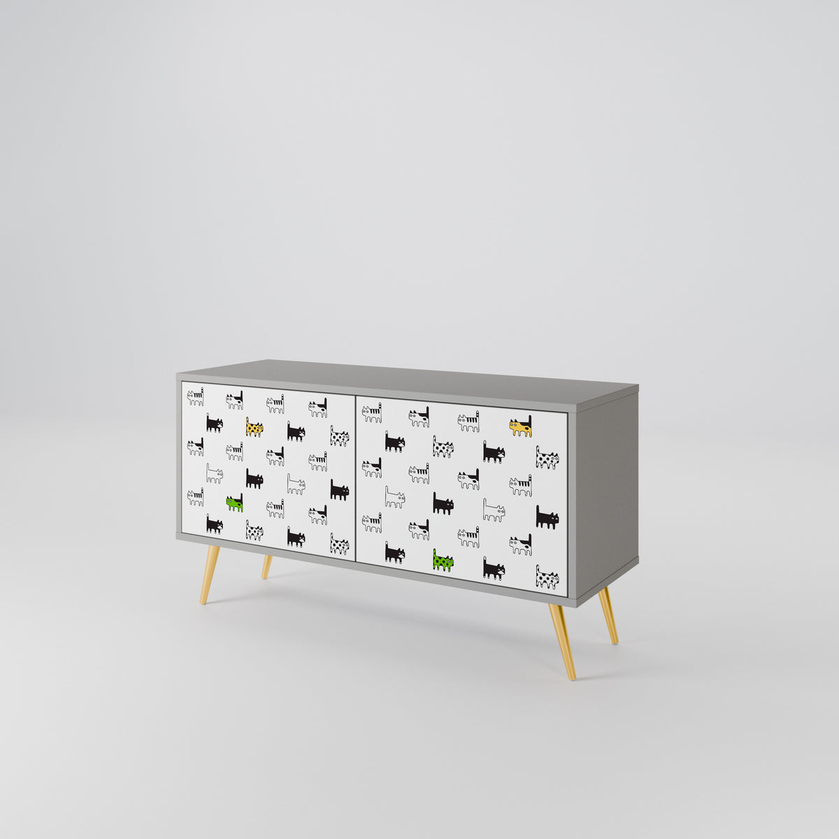 CATS COMPILATION Mueble de TV Compacto de 2 puertas